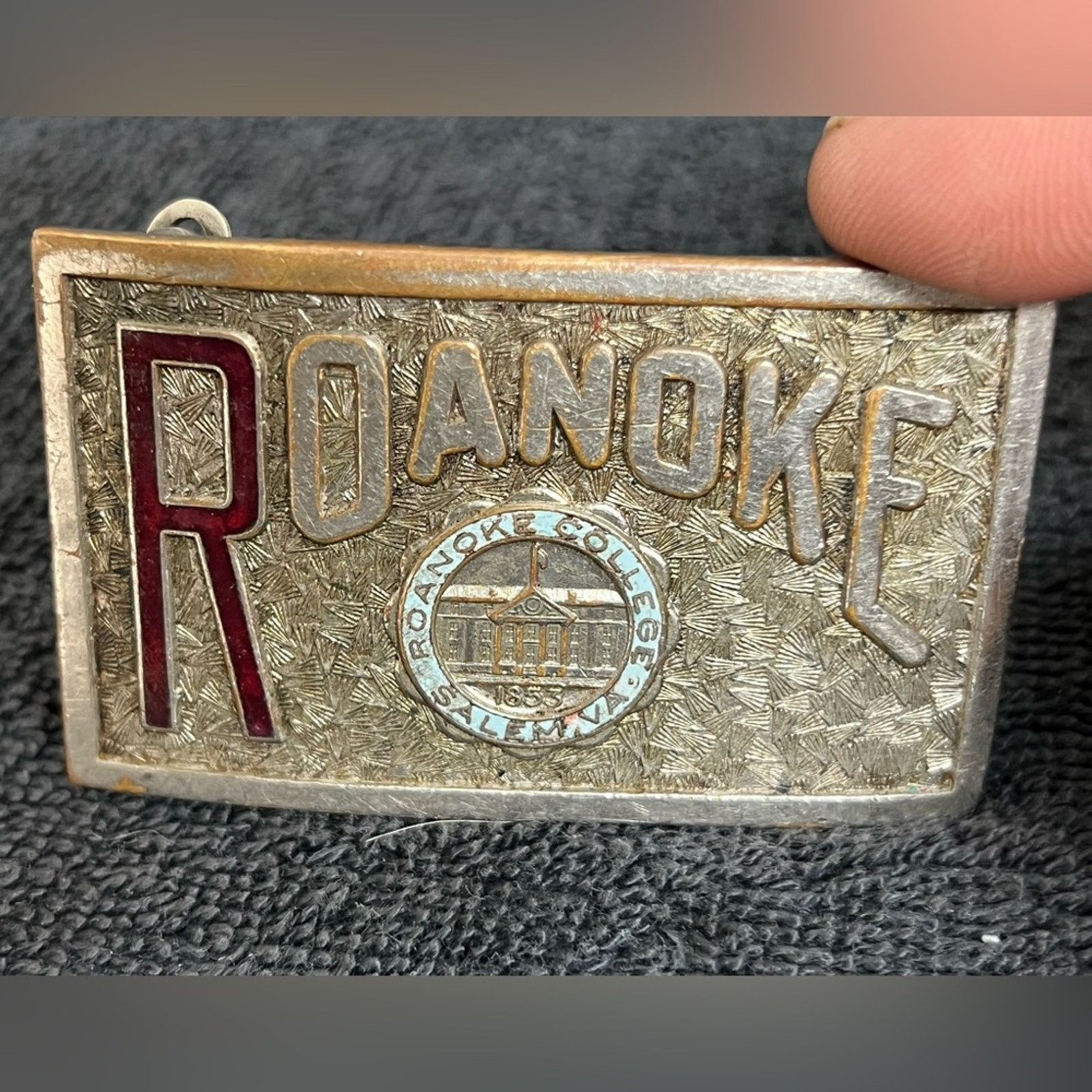 Vintage Vintage Jenkins Roanoke College Belt Buckle Tone 1930s Size ONE SIZE - 2 Thumbnail