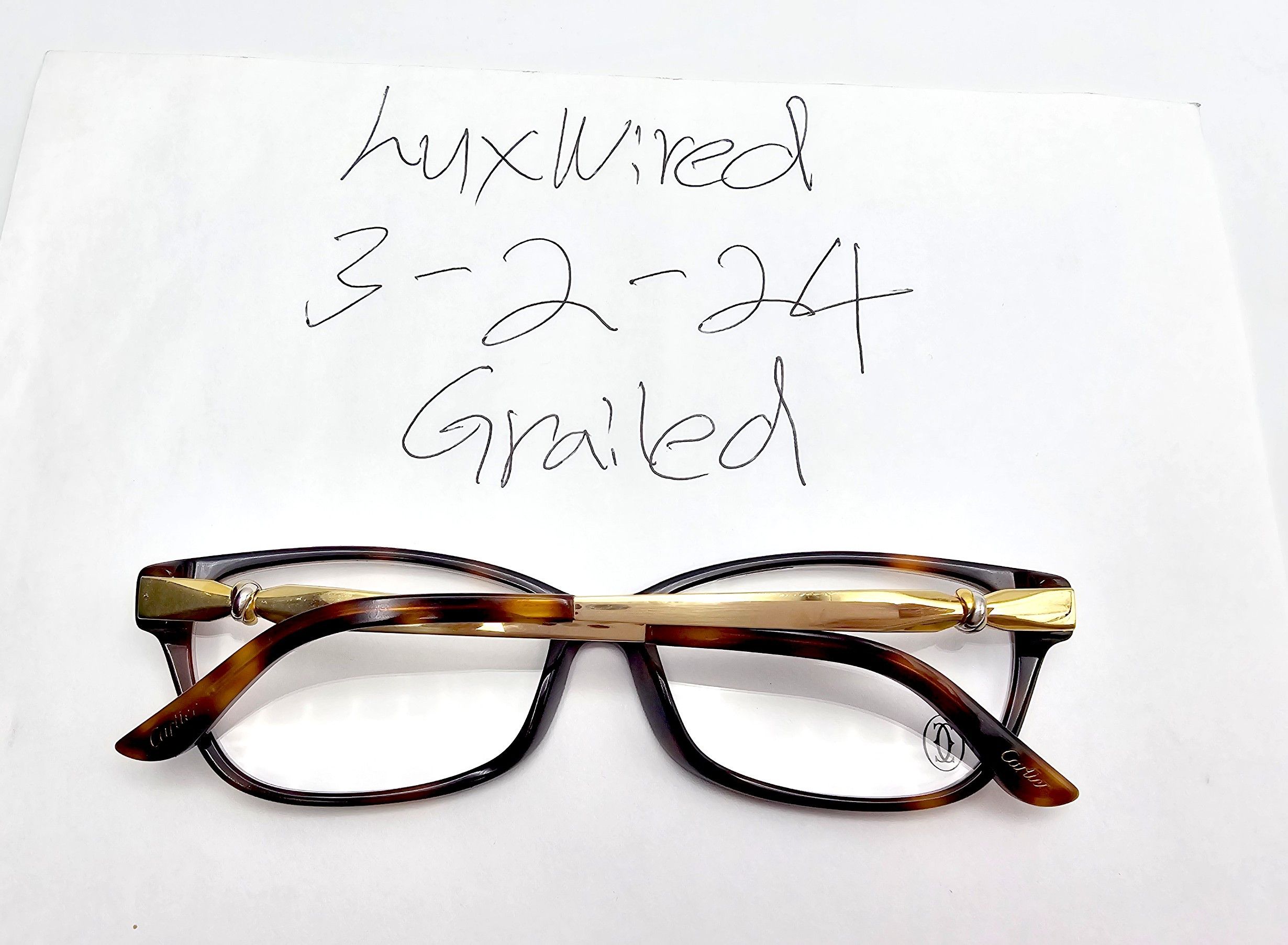 Cartier NEW Cartier Tortoise/Gold Eyeglasses EYE00129 Size ONE SIZE - 12 Thumbnail