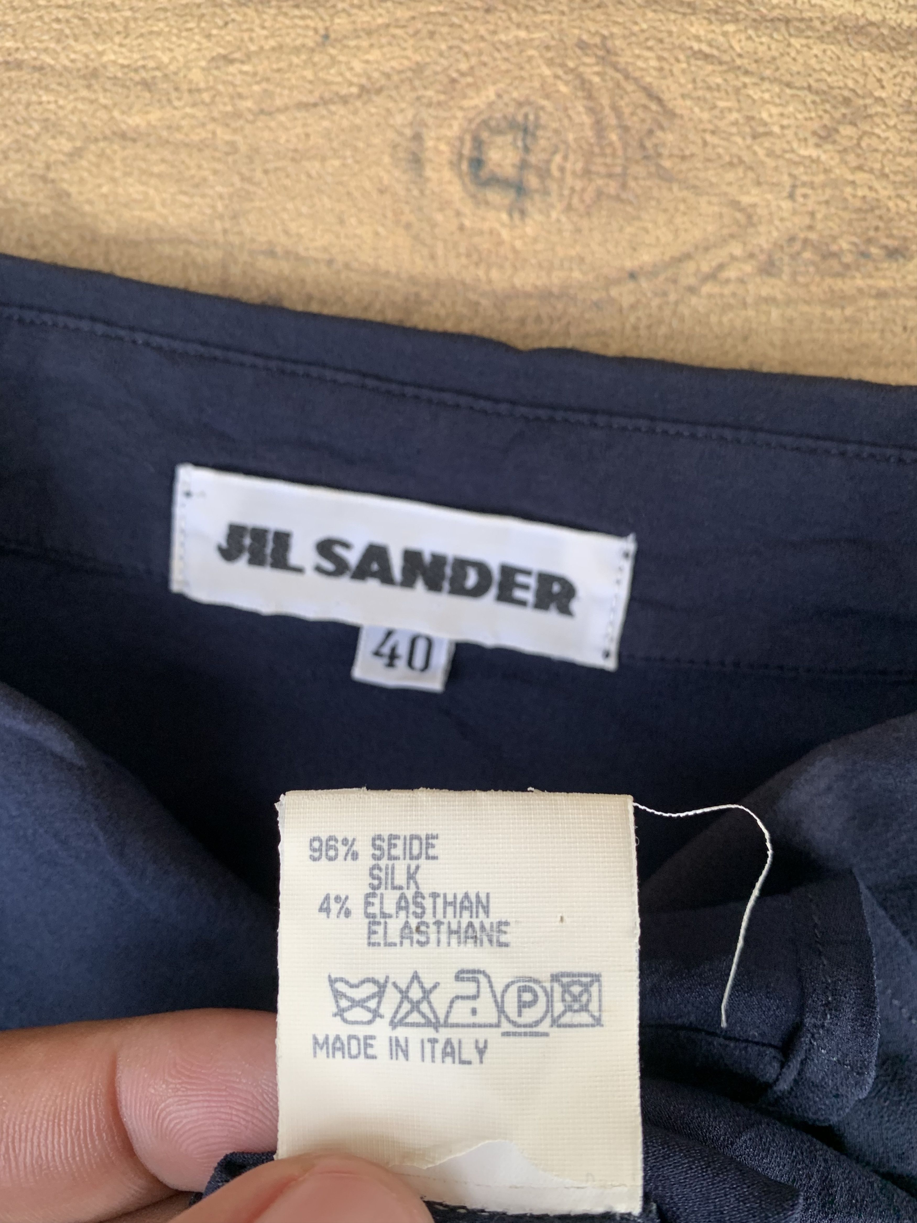 Jil Sander Jil sander silk navy button up long sleeve Size S / US 4 / IT 40 - 5 Thumbnail