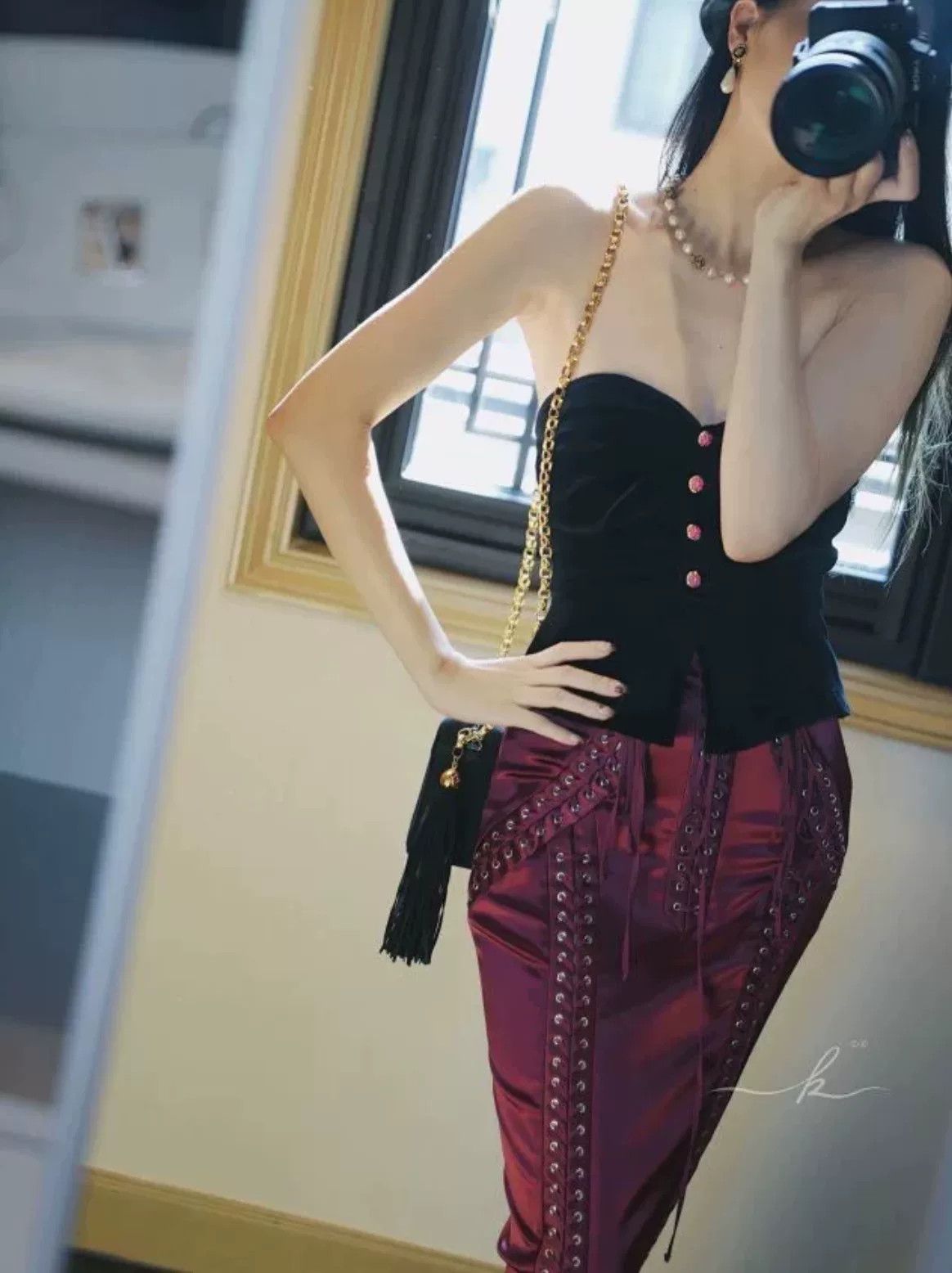Gucci Gucci Black Velvet Strapless Top 38 Size S / US 4 / IT 40 - 1 Thumbnail