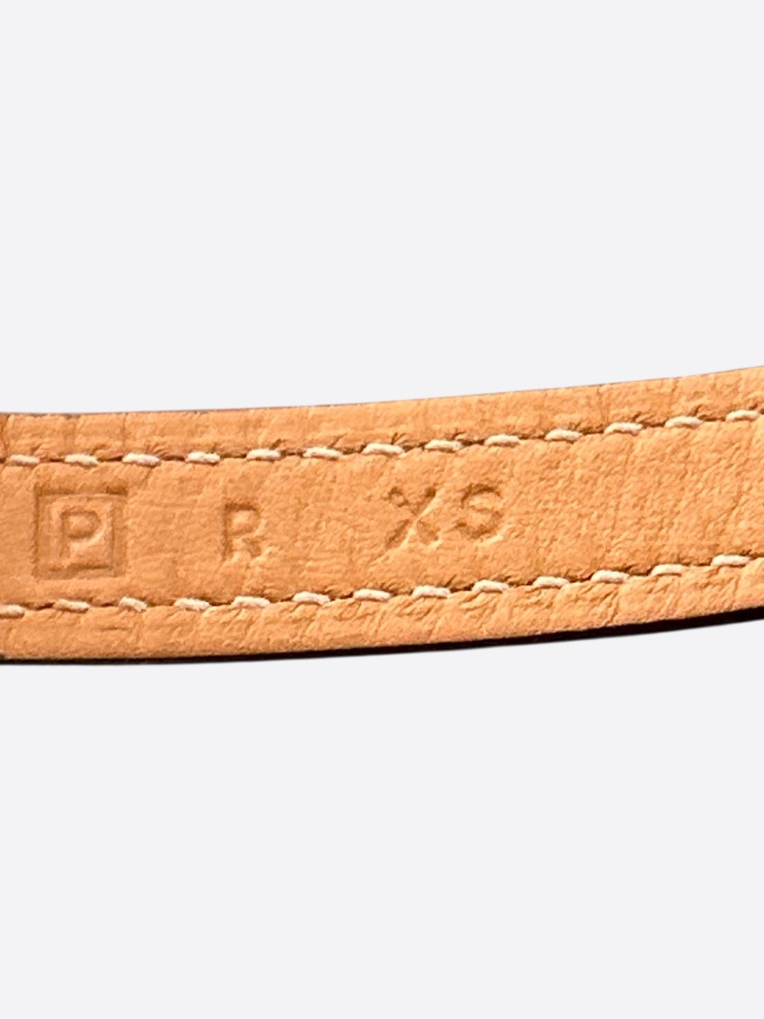 Hermes Brown Swift & Palladium Hardware Etriviere Double Bracelet Size ONE SIZE - 3 Thumbnail