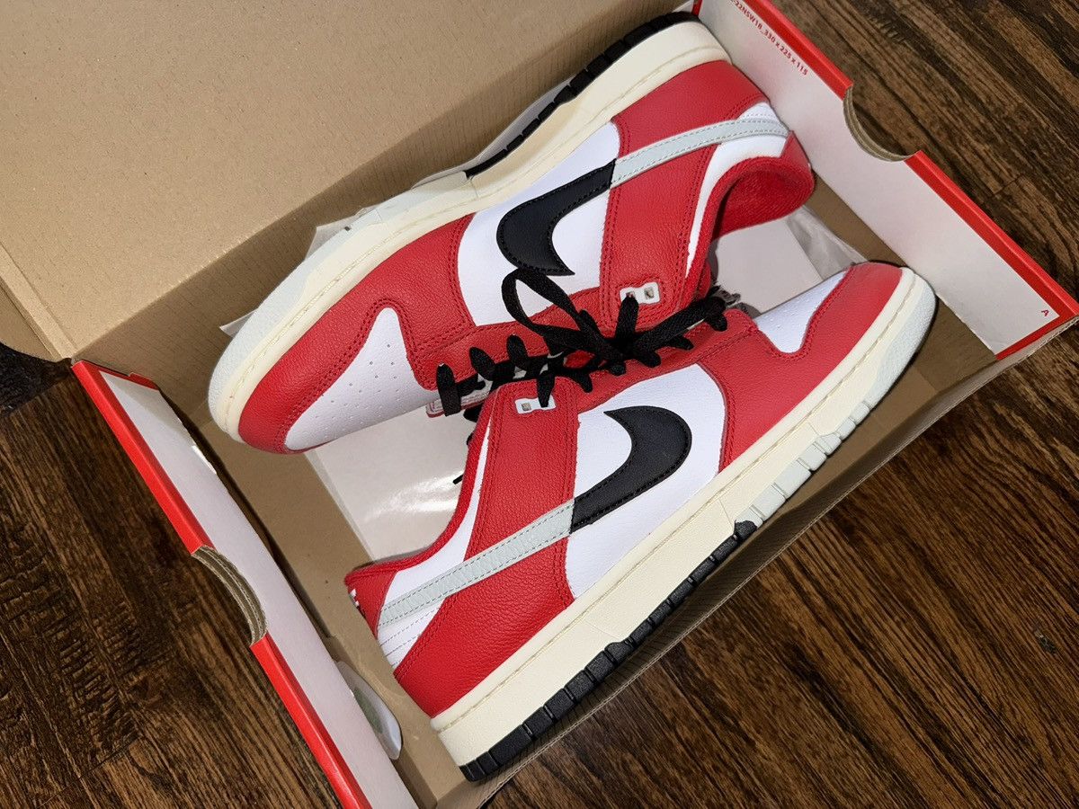 Nike Nike Dunk Low Retro PRM Chicago Split Sz 10.5 University Red Size US 10.5 / EU 43-44 - 8 Thumbnail