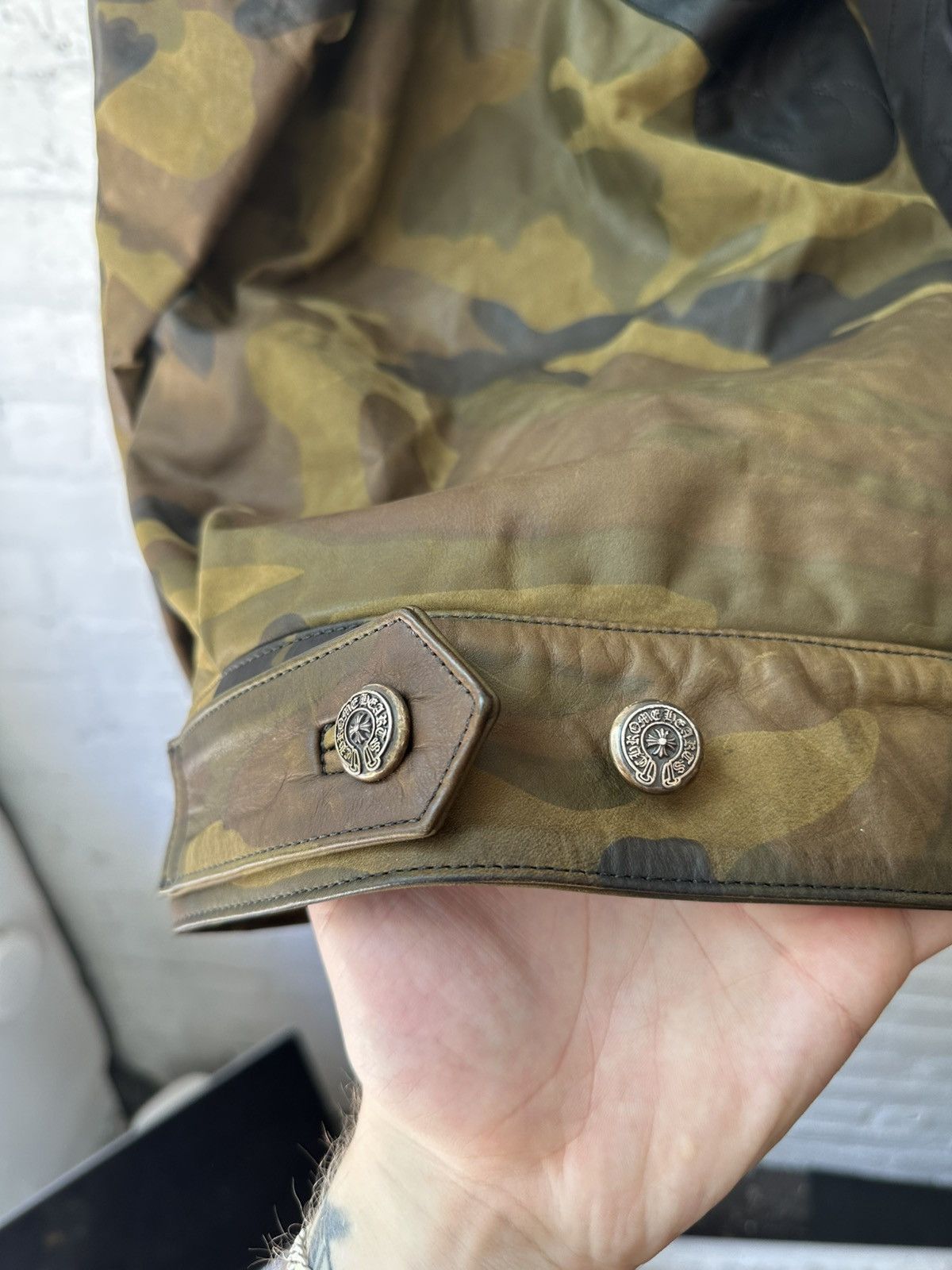 Chrome Hearts Chrome Hearts Camo leather work jacket Size US XXL / EU 58 / 5 - 14 Thumbnail
