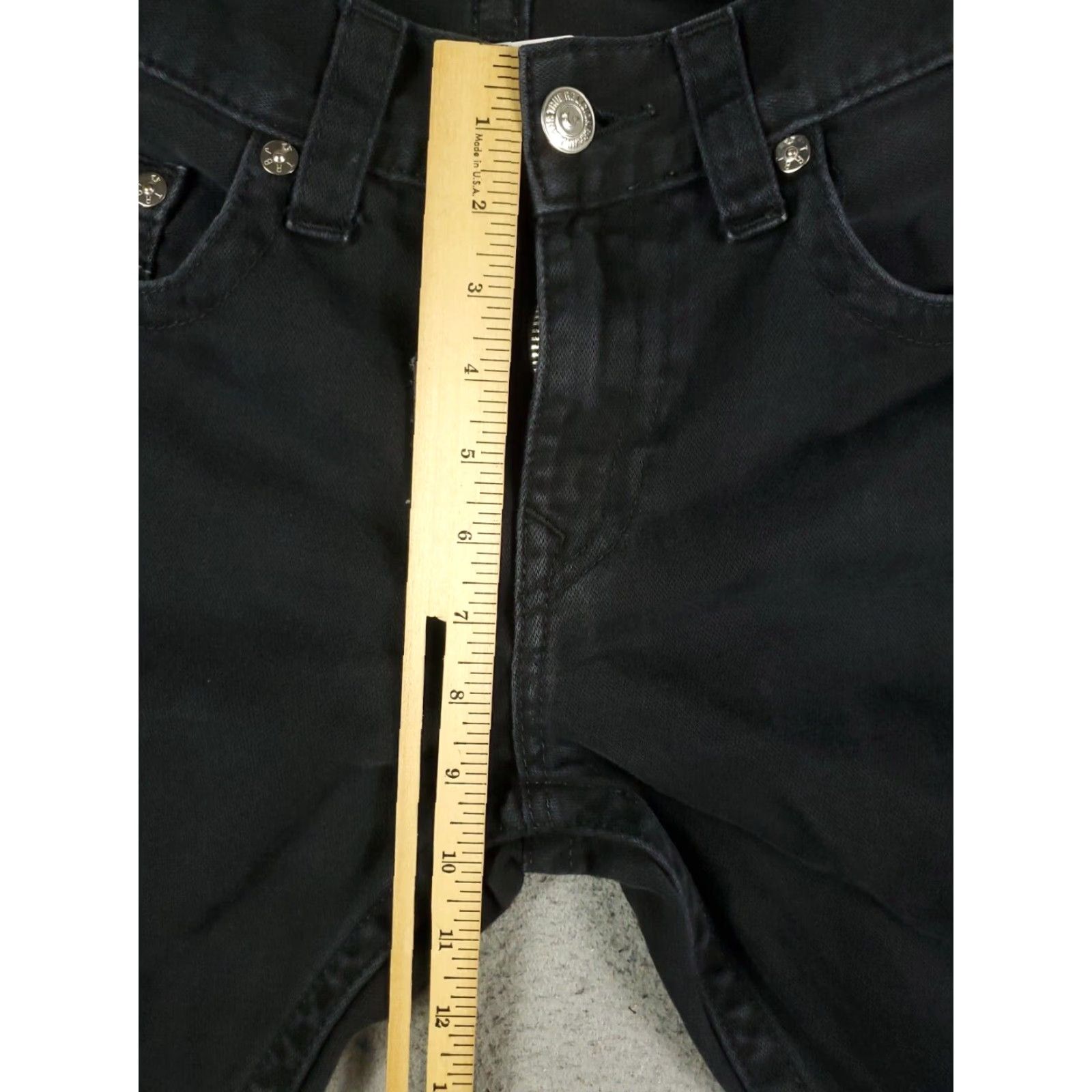 True Religion Mens Black Skinny Fit 32x33 XL Extra Large Jeans Pants