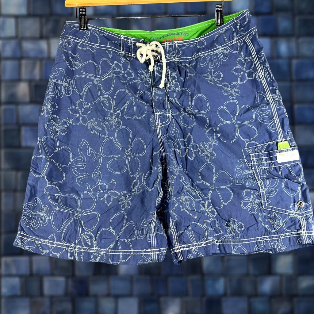 J.Crew J Crew Board Shorts Mens 34 Blue Nylon Tie Waist Pocket Original Swimwear Surf Size US 34 / EU 50 - 1 Thumbnail