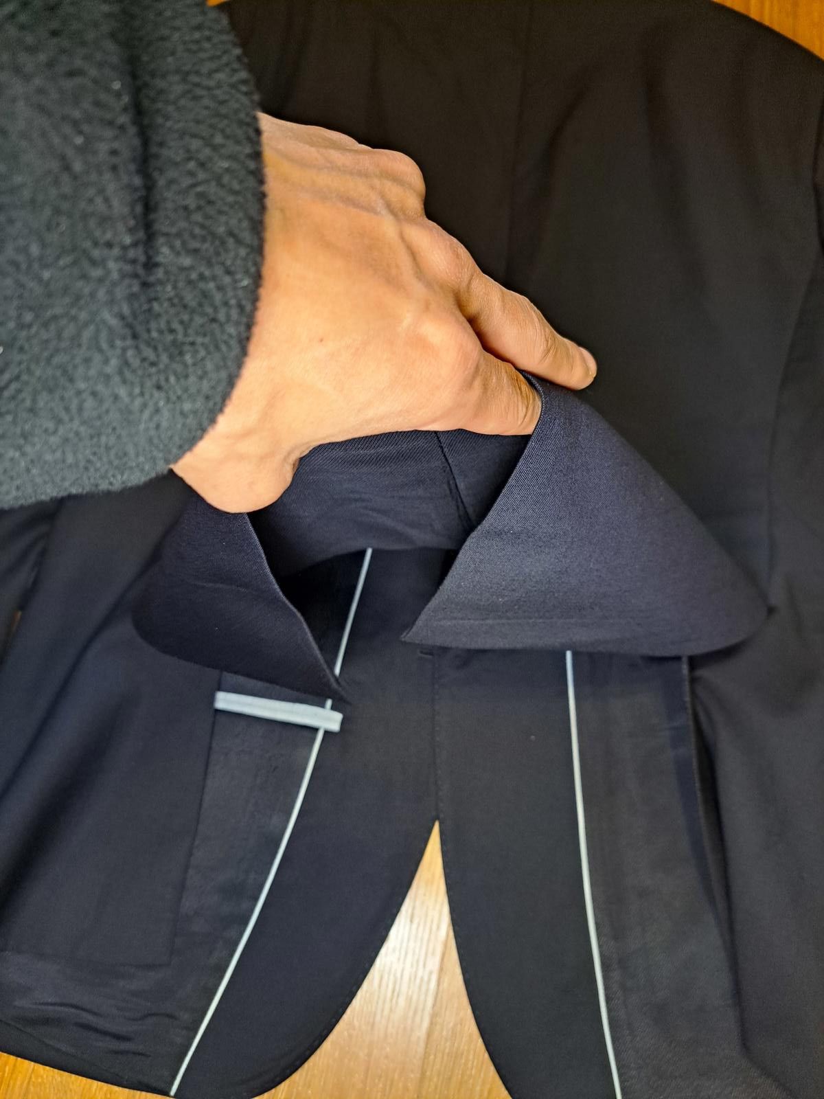 Hugo Boss Hugo Boss Guabello Sport Coat Mens 42R Navy Blue Virgin Wool Size 42R - 7 Thumbnail