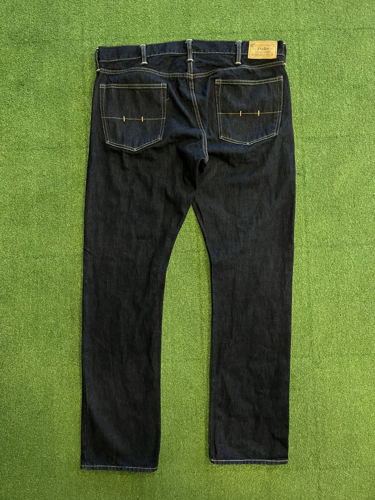 Pre-owned Polo Ralph Lauren X Vintage Polo Ralph Laurent Varick Slim Straight Denim Pants In Dark Blue