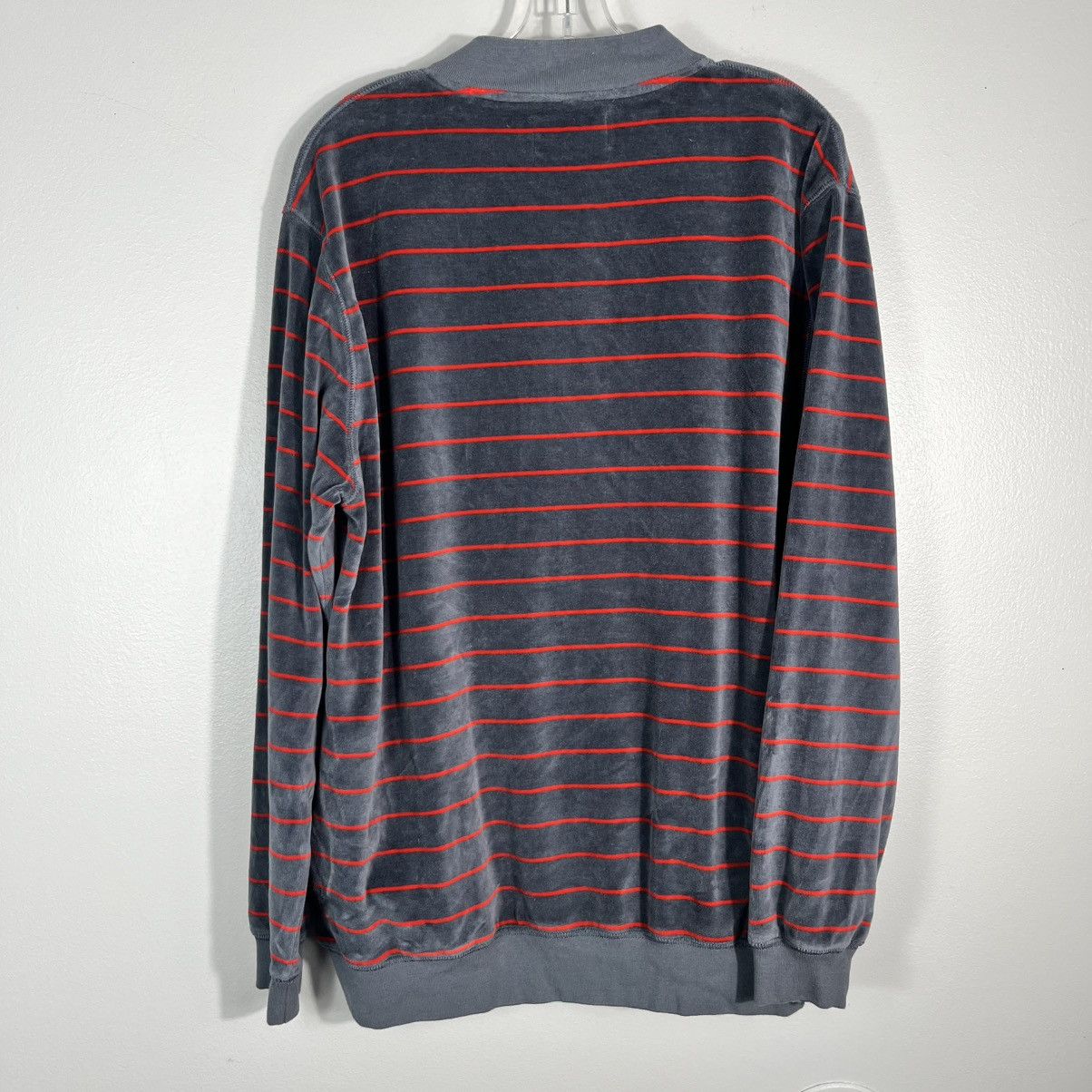 Palace Palace Skateboards Velour Bomber Gray Striped Velvet Jacket Size US L / EU 52-54 / 3 - 8 Thumbnail