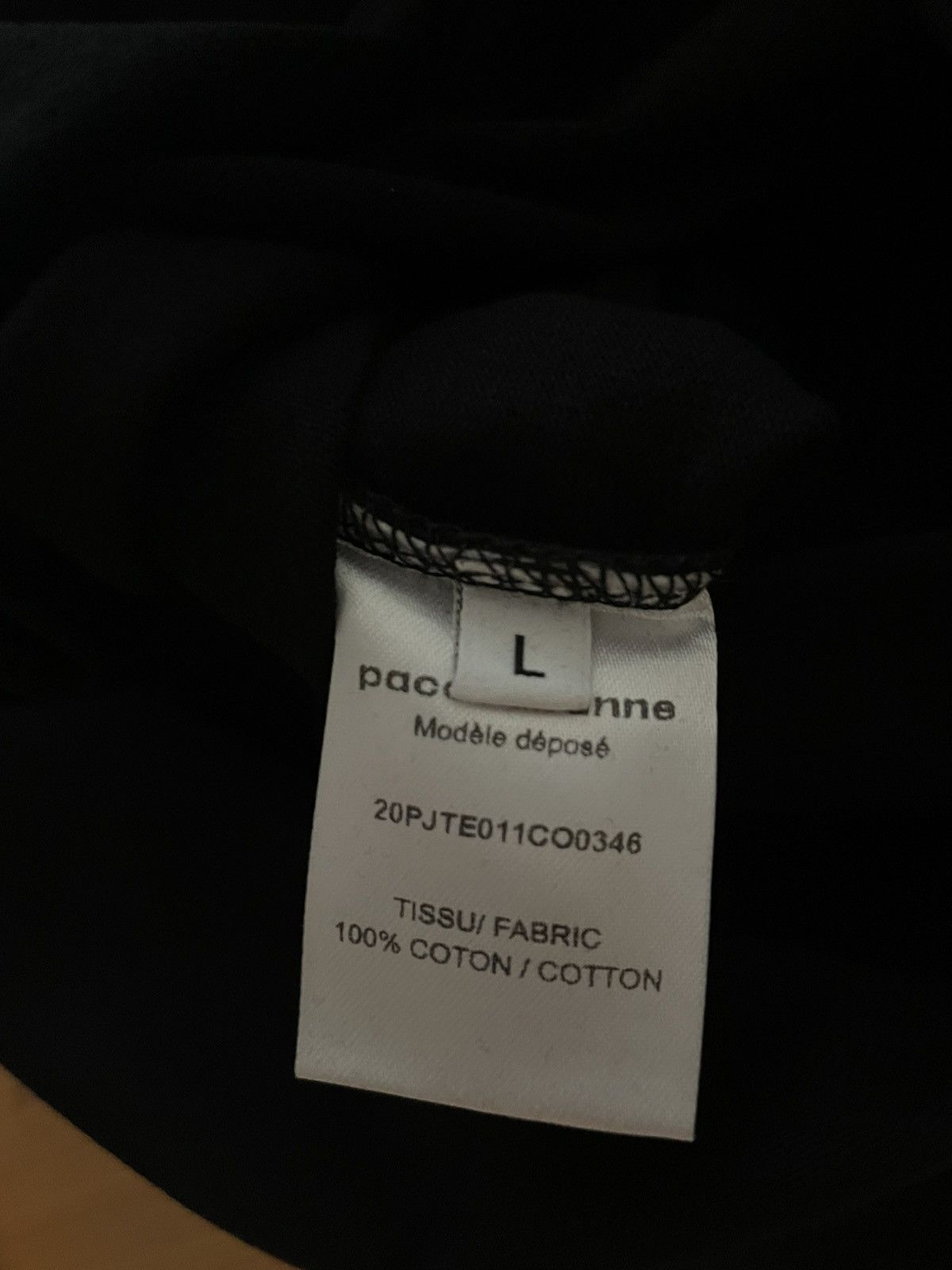 Paco Rabanne Rabanne black T-shirt shoulder logo Size L / US 10 / IT 46 - 6 Thumbnail