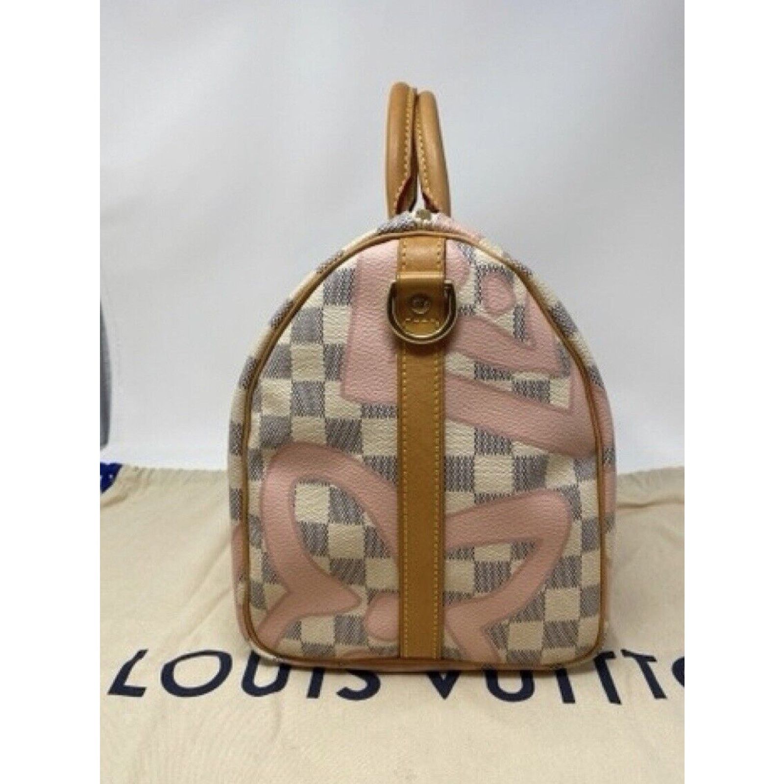 Louis Vuitton Louis Vuitton Speedy Bandoulière Damier Azur Tahitienne Ros Size ONE SIZE - 6 Thumbnail