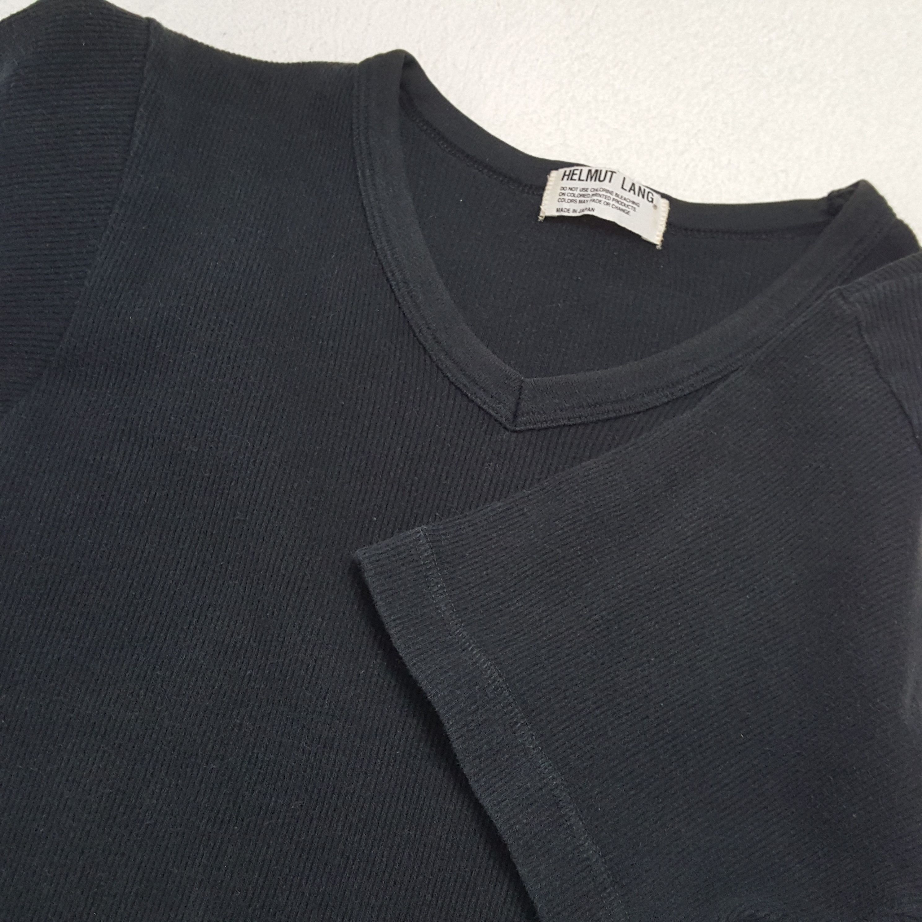 Helmut Lang × Japanese Brand × Vintage HELMUT LANG Designer Brand Plain Style Tshirt Size XXS / US 00 / IT 34 - 5 Thumbnail