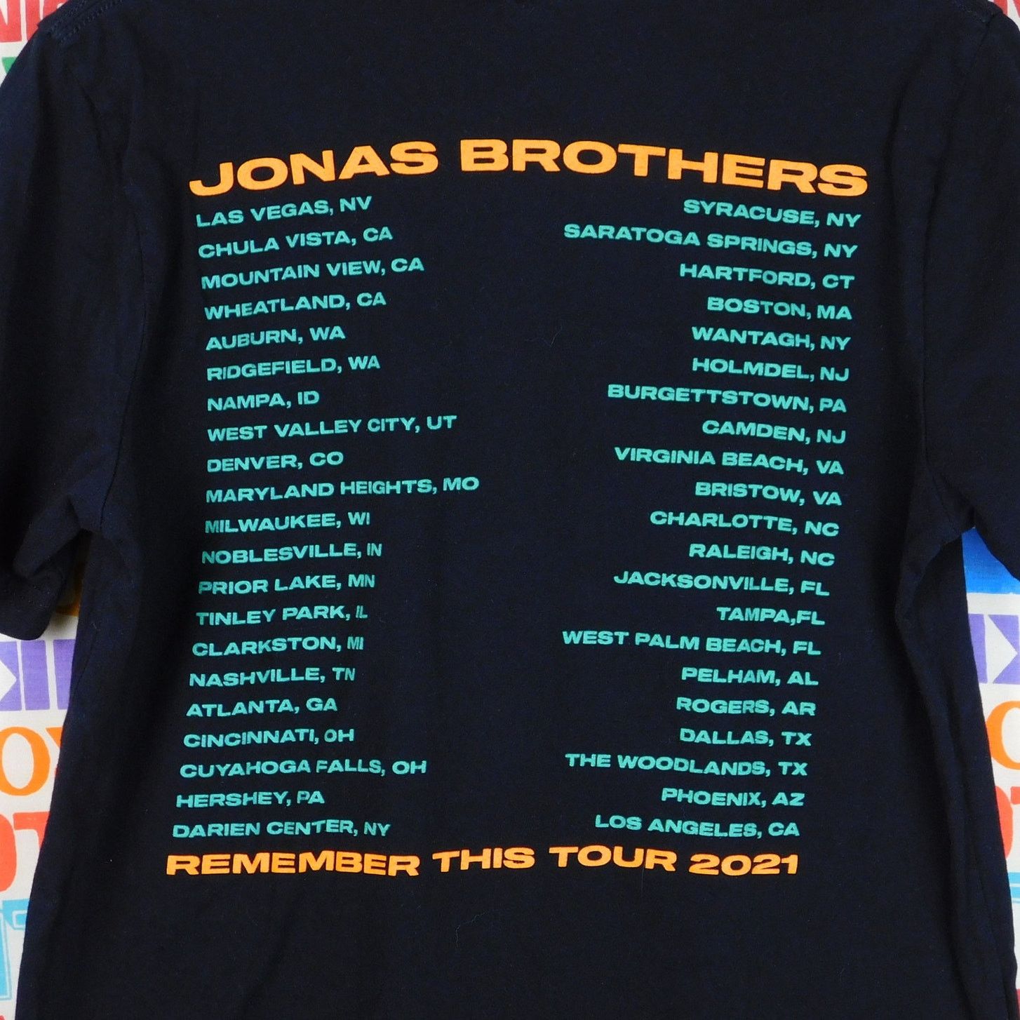 Canvas Jonas Brothers Remember This Tour T Shirt Size M 2021 Black Size US M / EU 48-50 / 2 - 6 Thumbnail