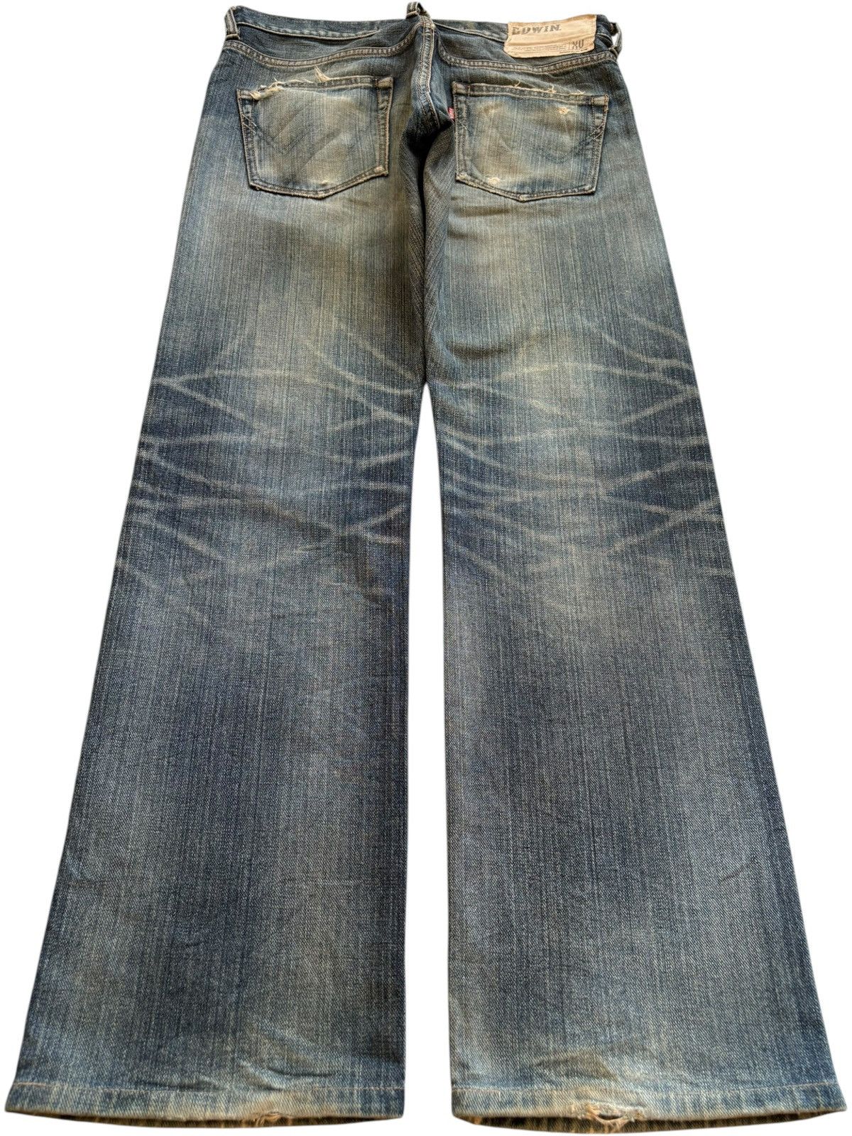 Edwin Exclusive Vintage Edwin Mud Wash Distressed Loose Jeans Size US 31 - 2 Thumbnail