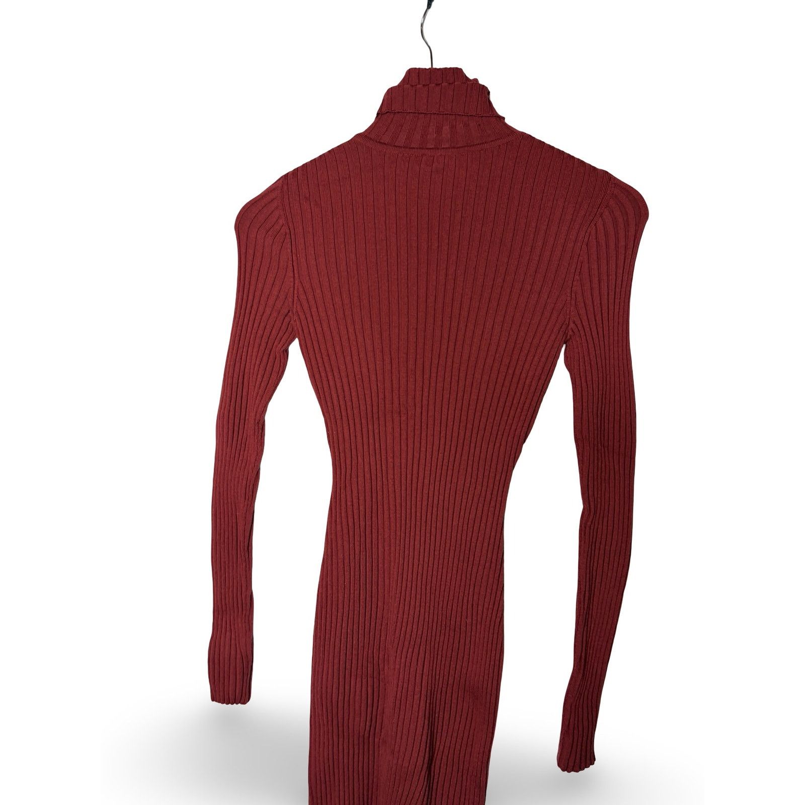 Wolford Wolford Burgundy Red Merino Wool Ribbed Turtleneck Dress XS Size XS / US 0-2 / IT 36-38 - 4 Thumbnail