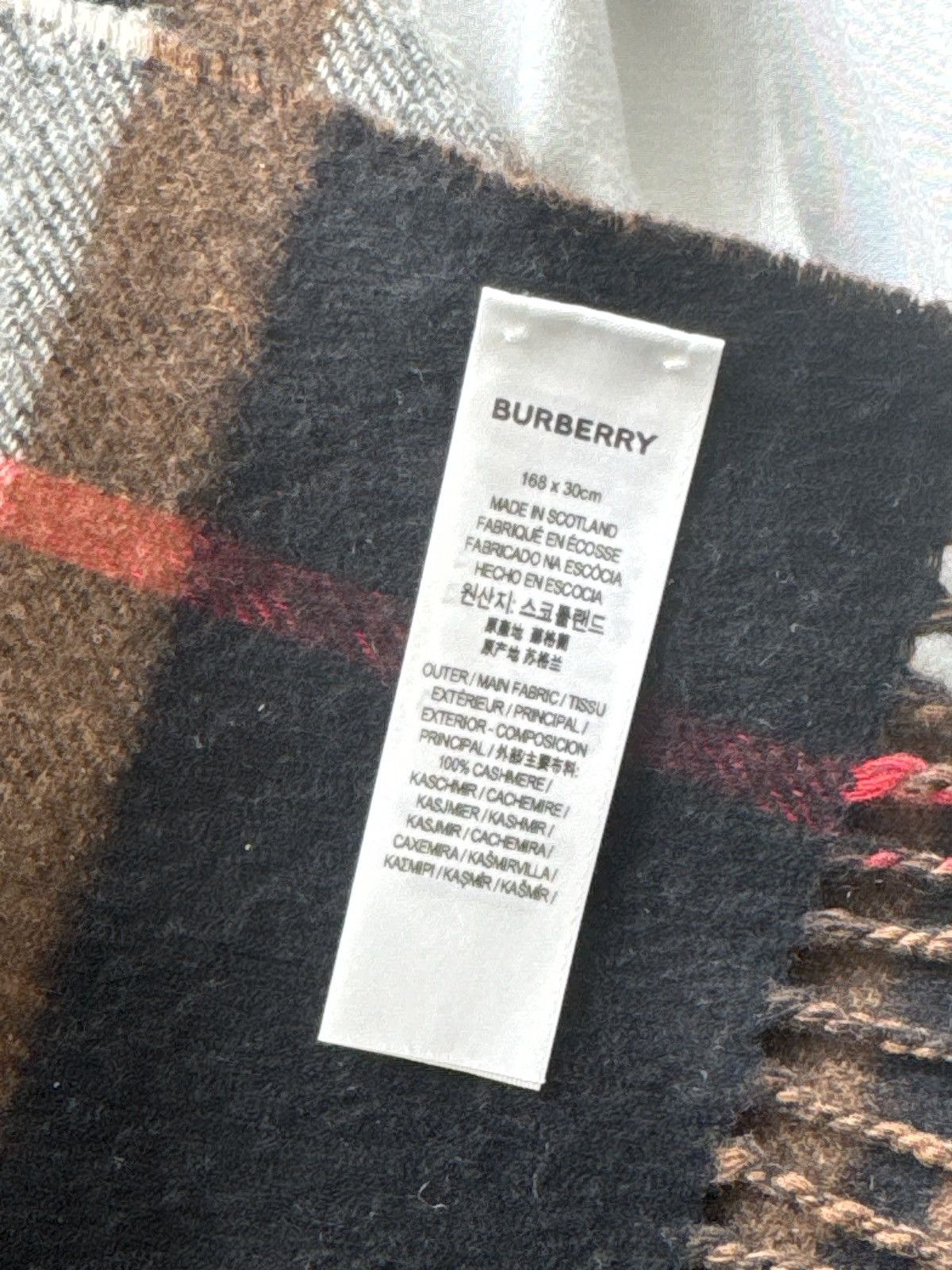 Burberry Burberry Giant Check Cashmere Scarf Size ONE SIZE - 10 Thumbnail
