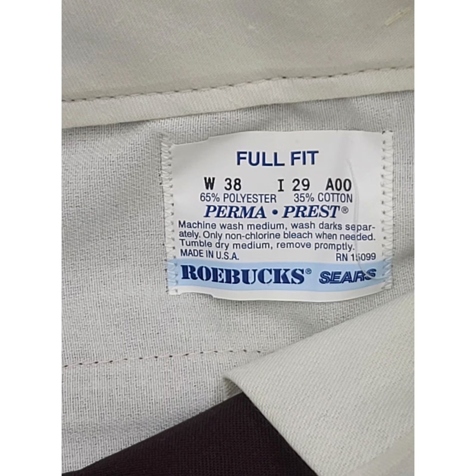Sears VINTAGE Roebucks Sears Perma-Prest Full Fit Twill Work Pants Mens 38x29 Brown NWT Size US 38 / EU 54 - 3 Thumbnail