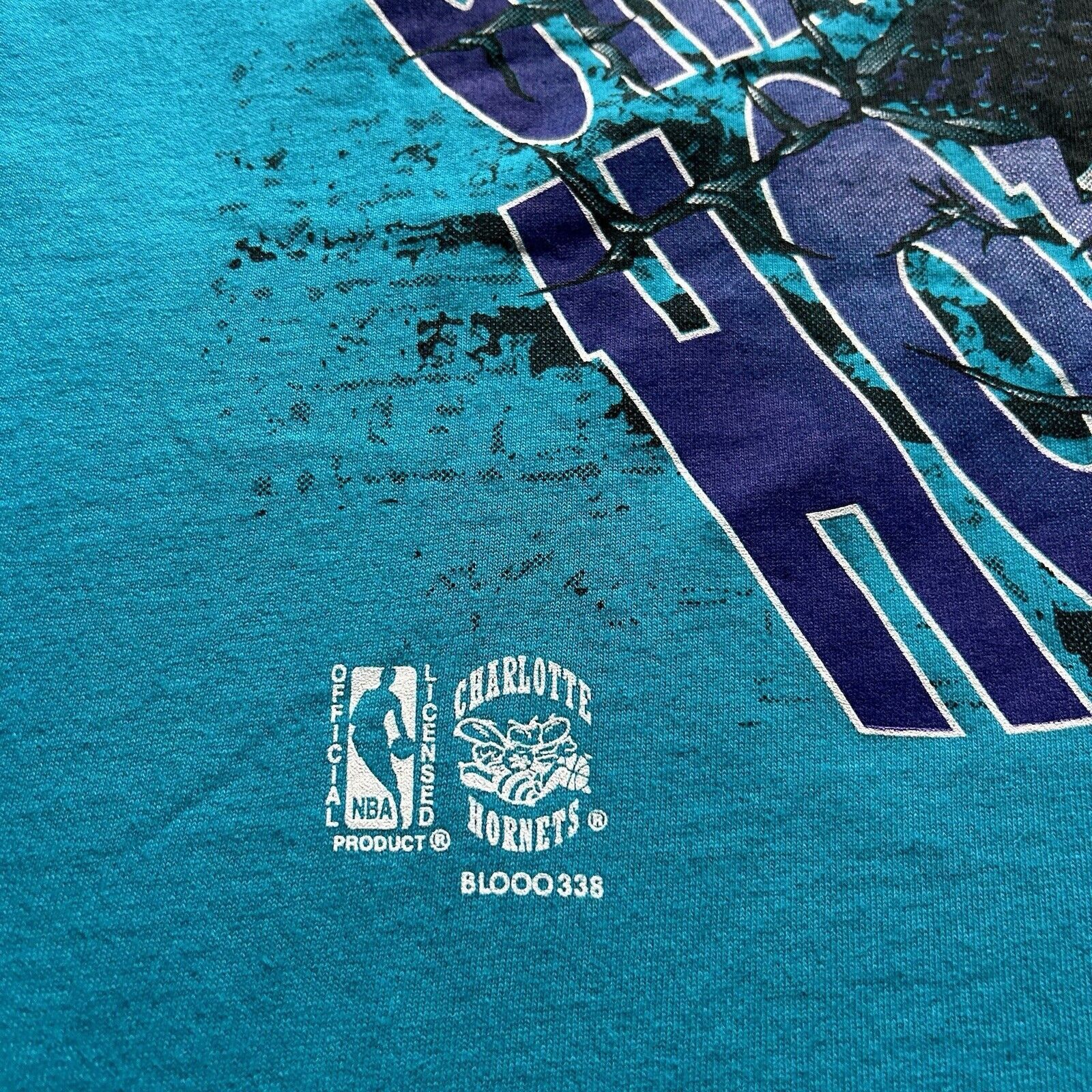 NBA × Vintage × Zubaz Vintage 90s Charlette Hornets NBA Zubaz Graphic T Shirt 2XL Size US XXL / EU 58 / 5 - 3 Thumbnail