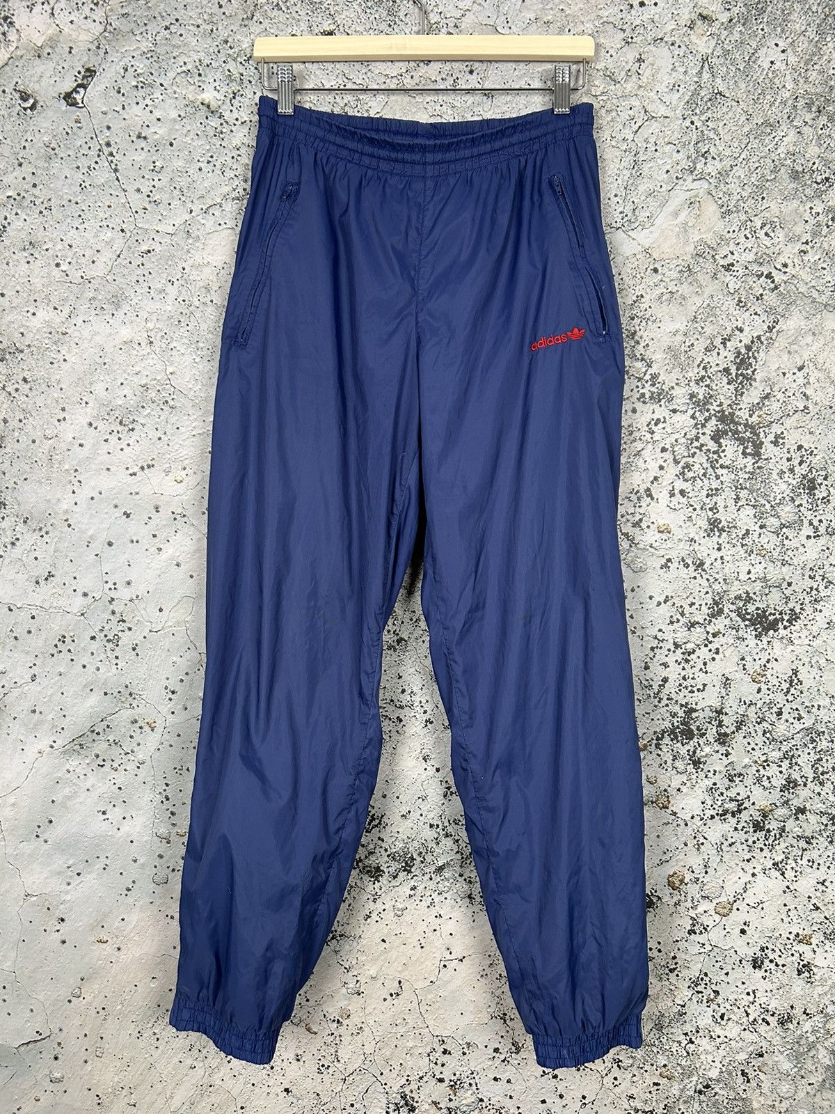 Adidas Vintage 90s Adidas Sweatpants Nylon Rap Drill Baggy Size US 34 / EU 50 - 1 Thumbnail