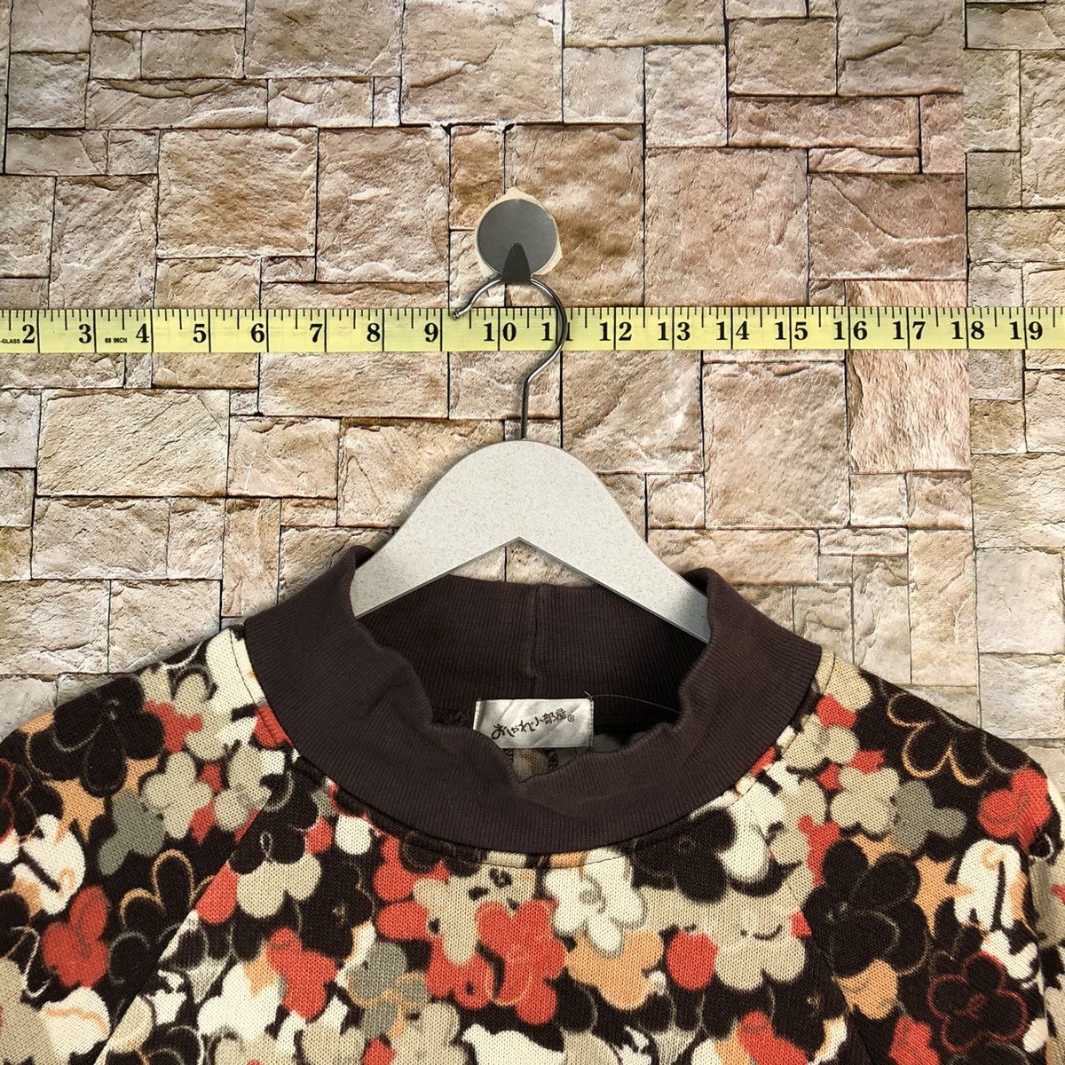 Homespun Knitwear × Japanese Brand × Vintage Japanese Brand vintage art flower Brown Knitwear #A1104 Size L / US 10 / IT 46 - 4 Thumbnail