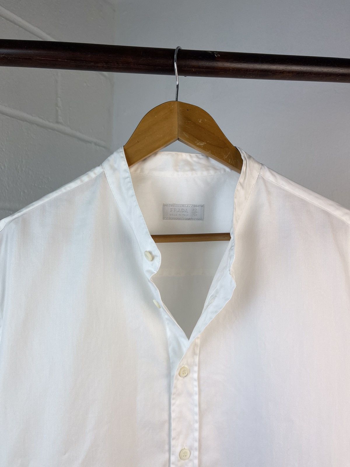 Prada Early 2000 Prada White Plaid Shirt Size US L / EU 52-54 / 3 - 5 Thumbnail