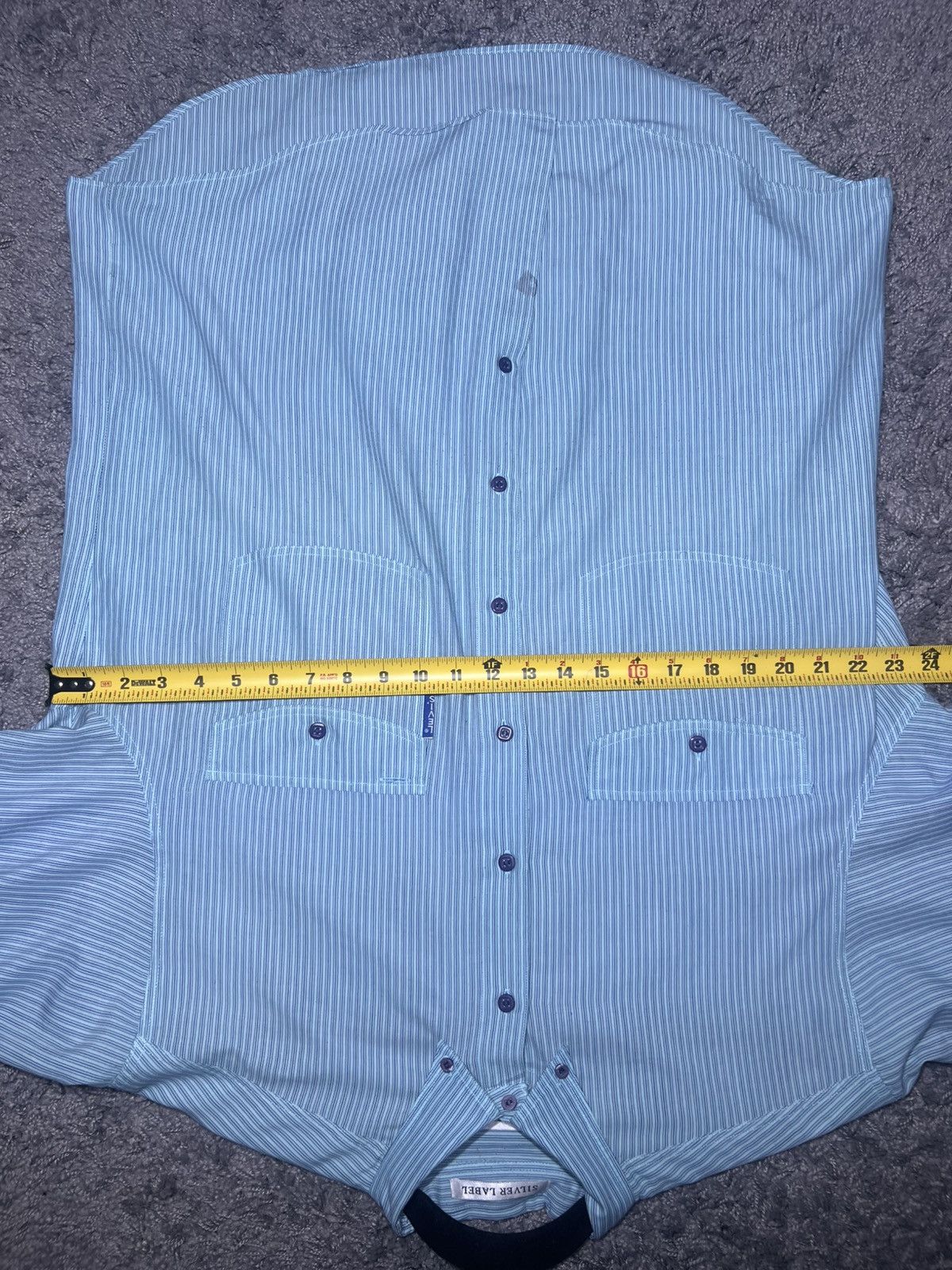 Levi's × Levi's Vintage Clothing × Vintage LEVI'S SILVER LABEL Stripped VTG S/S Button Up Shirt Medium Size US M / EU 48-50 / 2 - 5 Thumbnail