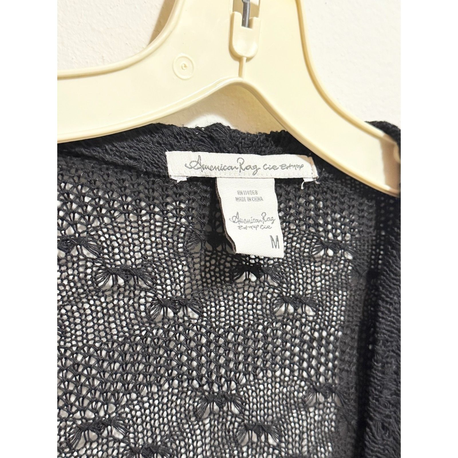 Other American Rag Crochet Lace Open Face Cardigan Knit Sweater Si Size M / US 6-8 / IT 42-44 - 3 Thumbnail