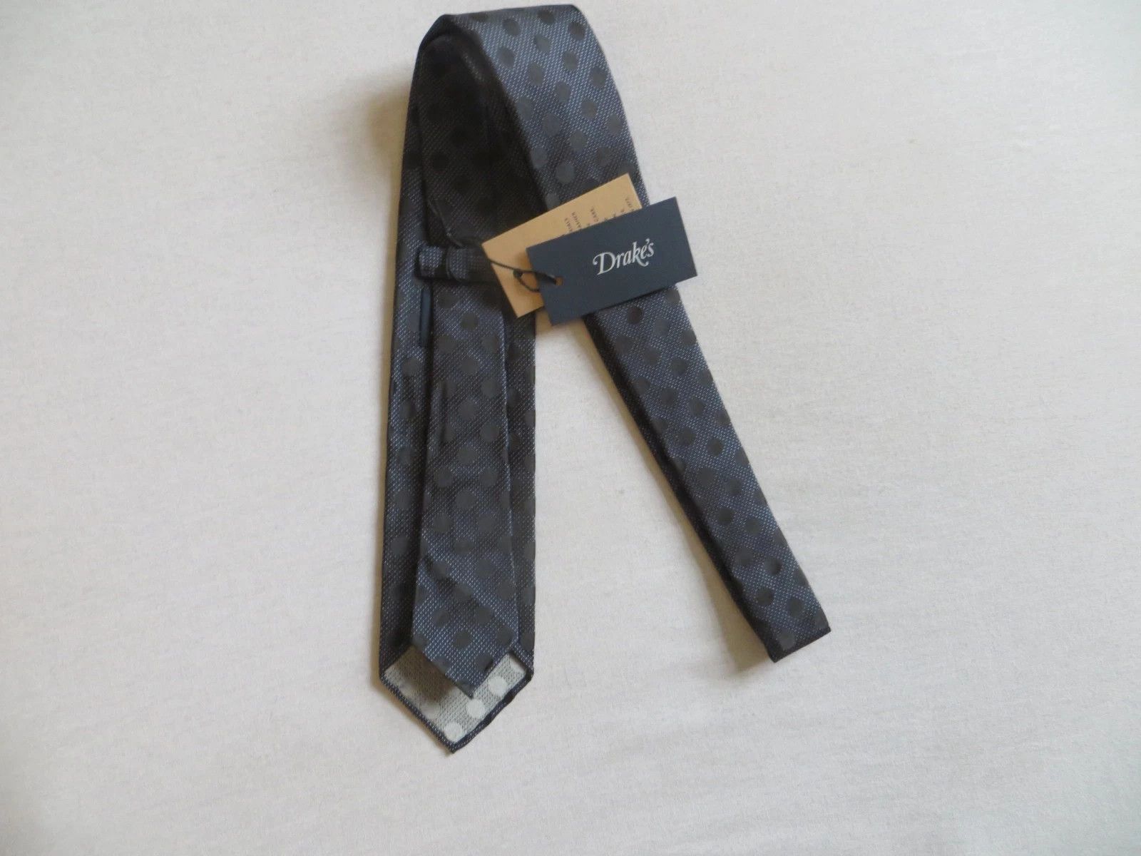 Drake's RAW EDGE SILK TIE Size ONE SIZE - 5 Thumbnail