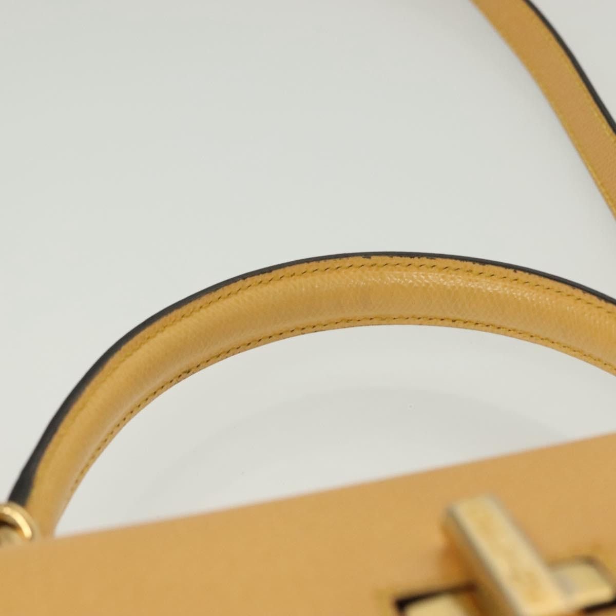 Celine CELINE Hand Bag Leather Yellow Size ONE SIZE - 8 Thumbnail