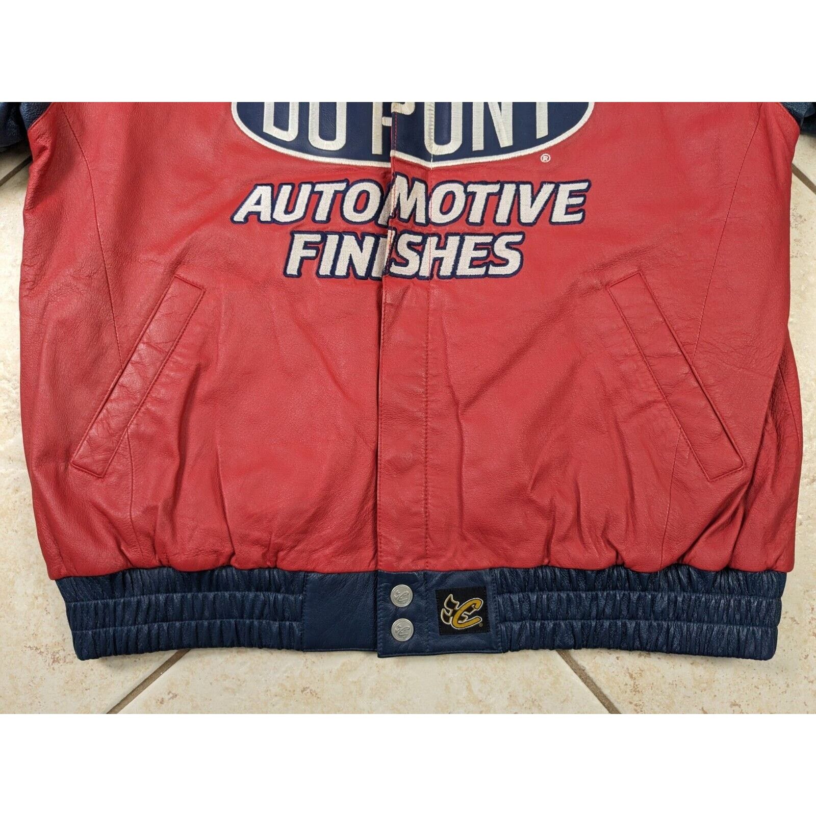 Chase Authentics Leather NASCAR Jacket Racing Dupont Winston Cup Jeff Gordon Size US XL / EU 56 / 4 - 4 Thumbnail