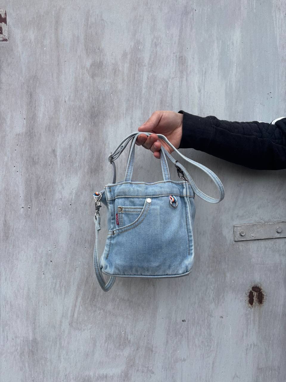 Japanese Brand Jeans faded mini diesel like sling bag Size ONE SIZE - 1 Thumbnail