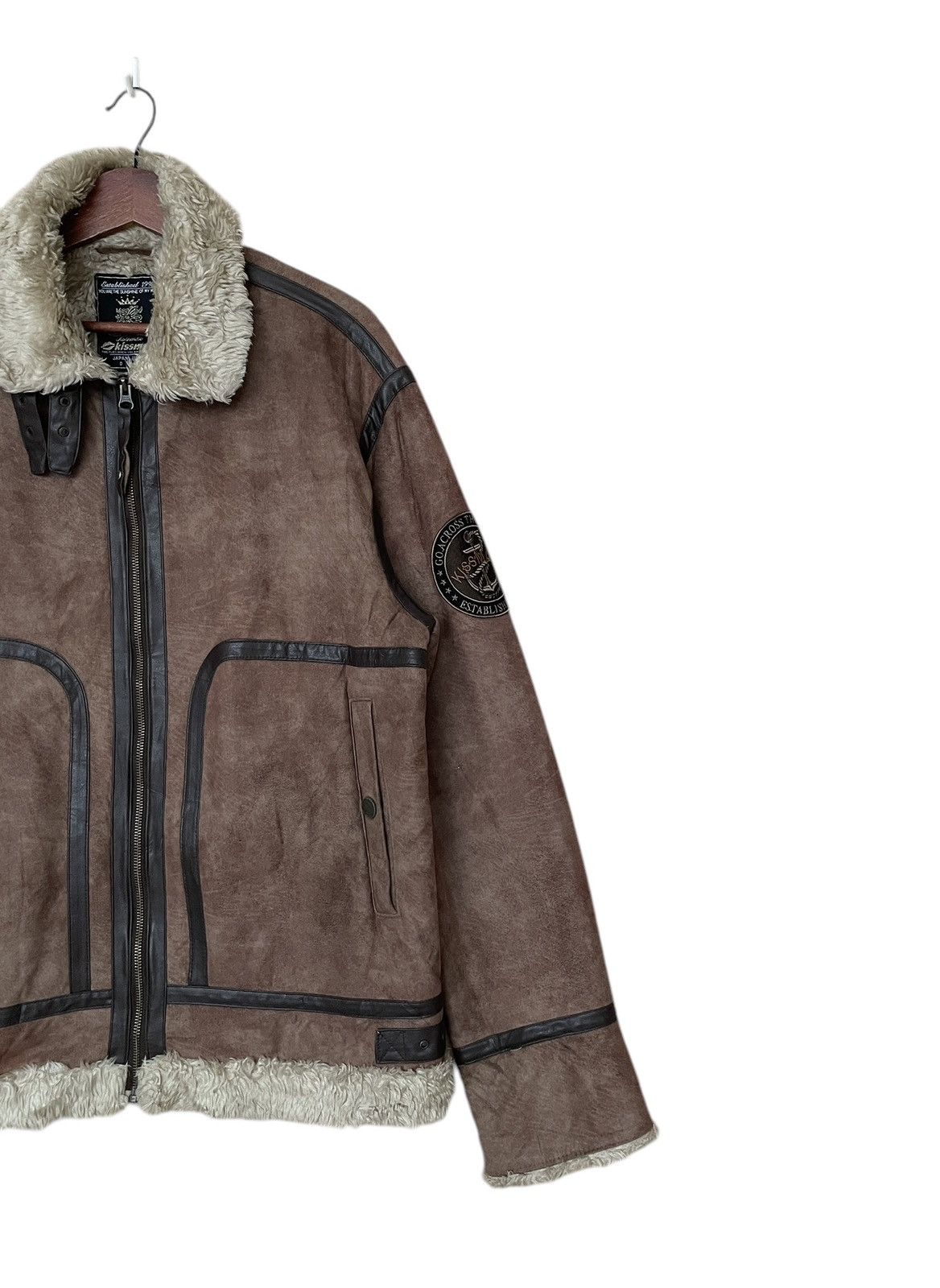 Japanese Brand Vintage Japanese Brand Kissmark B-3 Shearling Jacket 2000s Size US L / EU 52-54 / 3 - 5 Thumbnail