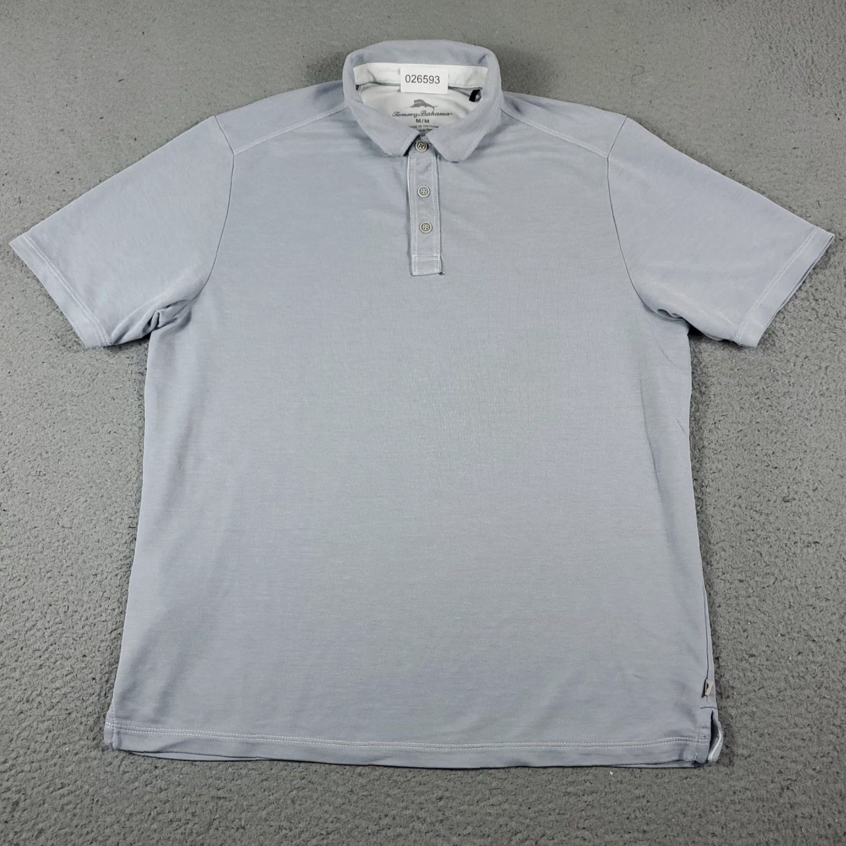 Tommy Bahama VINTAGE Tommy Bahama Polo Shirt Mens Medium Gray Classic Polo Shirt Adult Medium Gray USP Logo Island Zone Casual Short Sleeve Men's Polo Size US M / EU 48-50 / 2 - 2 Thumbnail