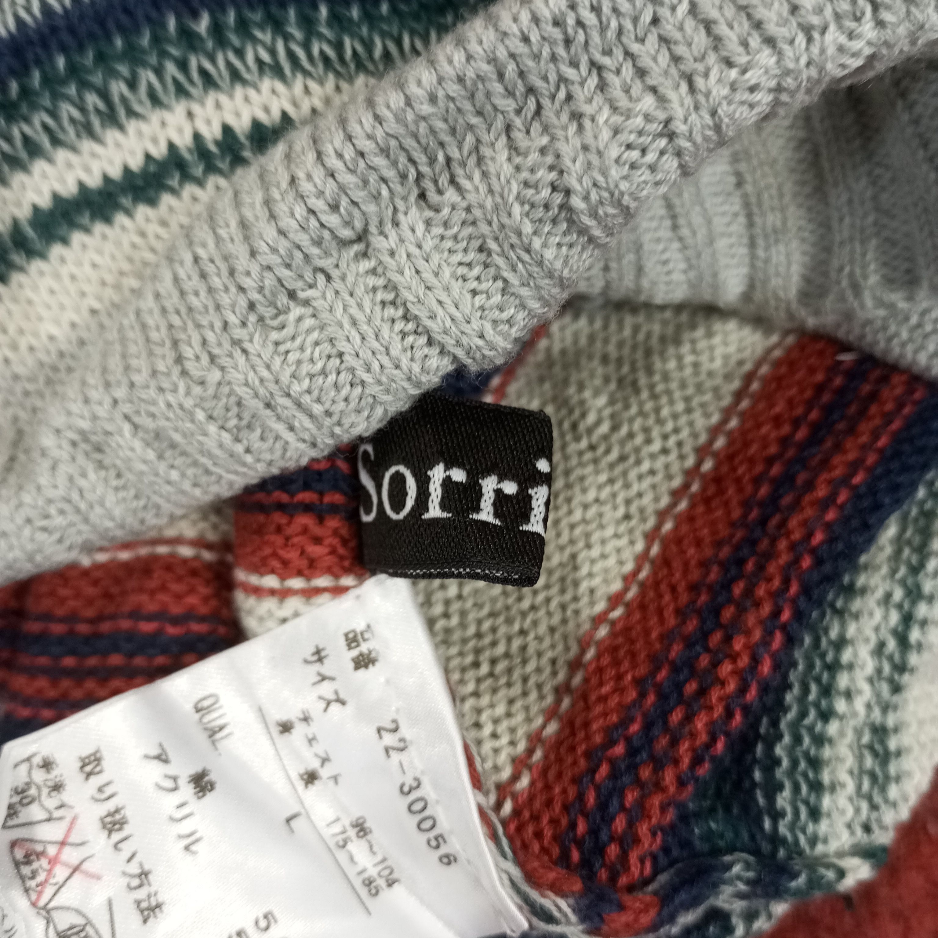 Vintage Sorri Dere Stripes Pocket Design Cardigan Sweater Size M / US 6-8 / IT 42-44 - 11 Thumbnail