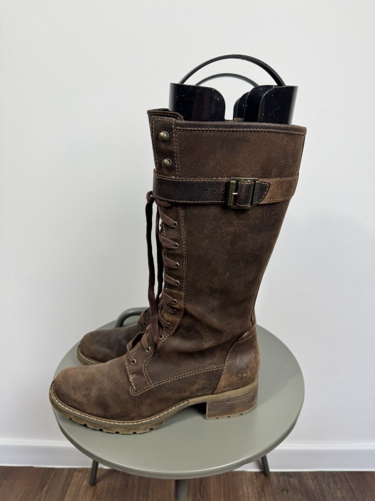 Timberland Timberland Tall Leather Biker Combat Boots Lace Up US10 Size US 10 / IT 40 - 6 Thumbnail