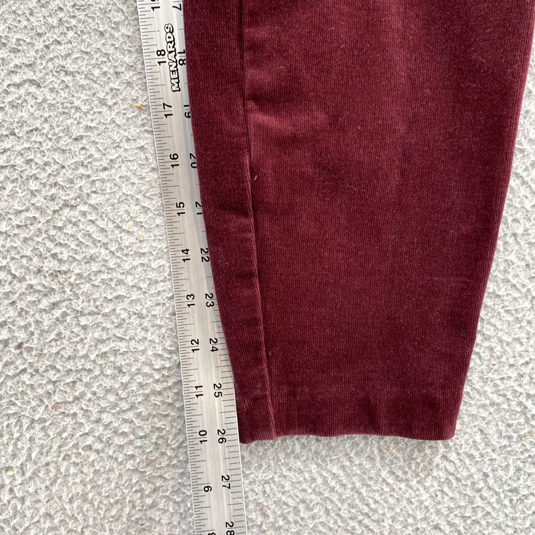 Duluth Trading Company Duluth Corduroy High Rise Burgundy Ankle Pants Women’s Size 8 Slim Skinny City Style Crew? Size 30" / US 8 / IT 44 - 7 Thumbnail