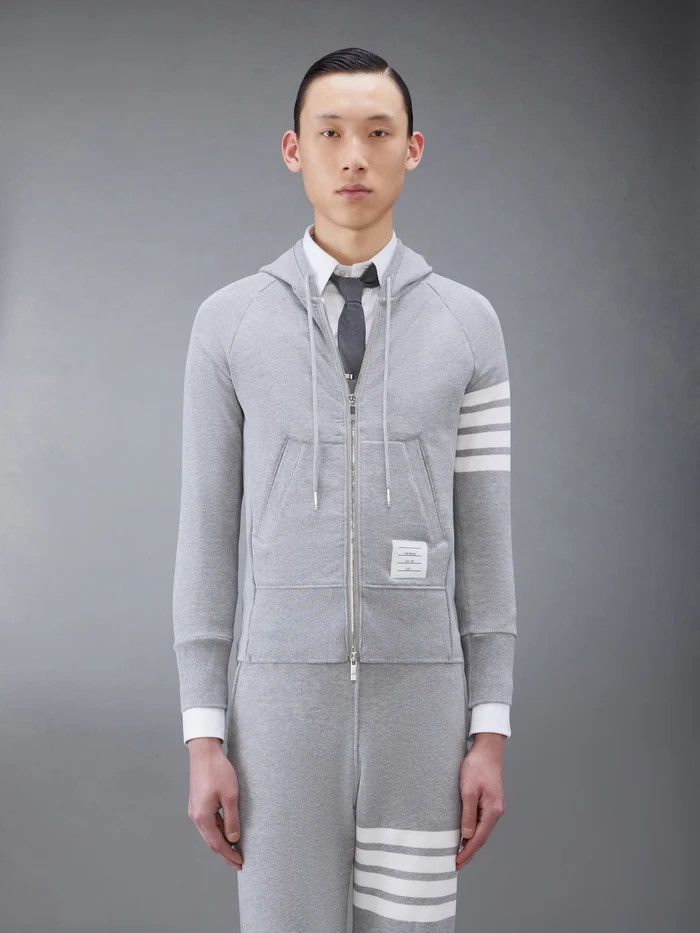 Thom Browne Thom Browne Classic Loopback 4-Bar Zip Hoodie Size US M / EU 48-50 / 2 - 1 Thumbnail
