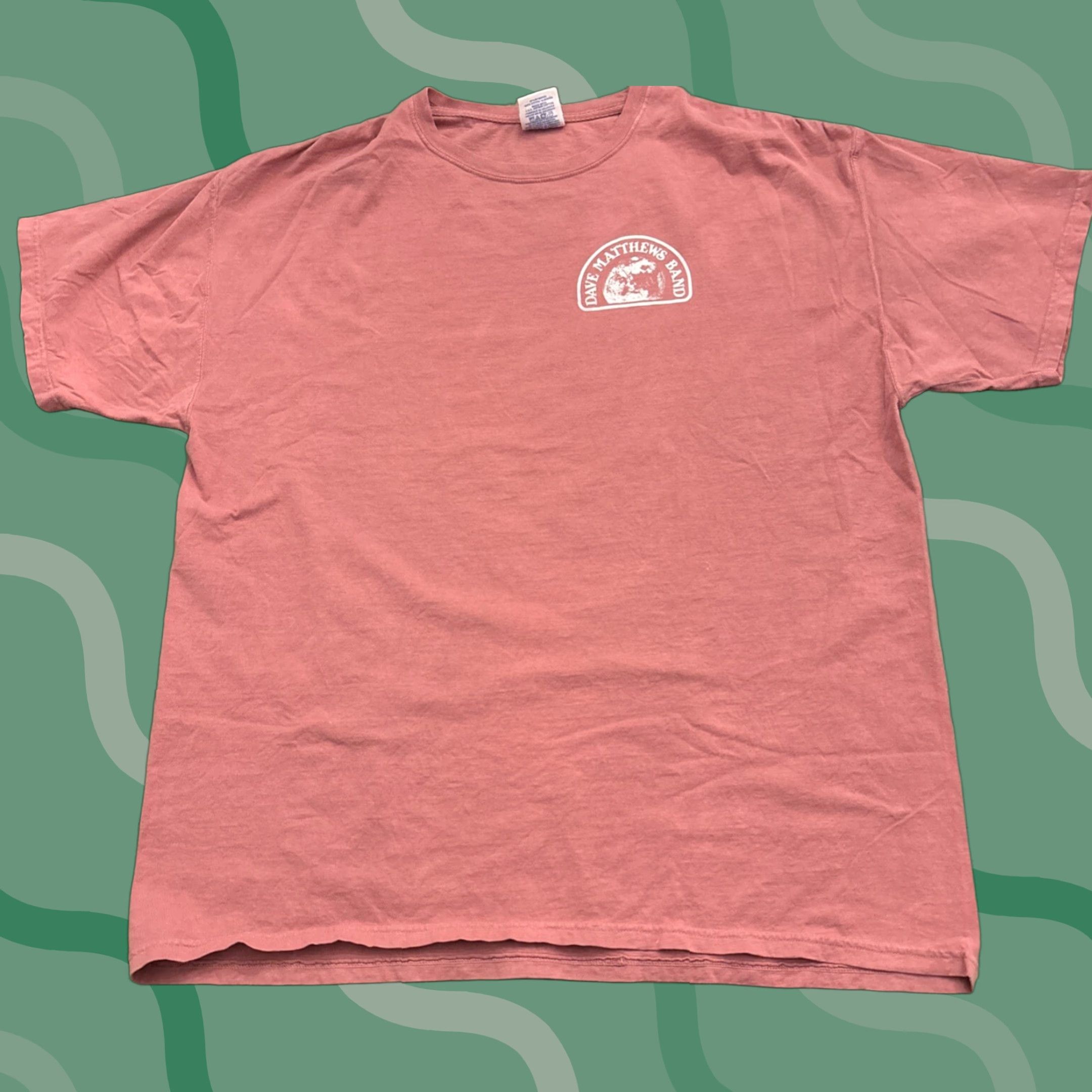 Vintage VINTAGE Dave Matthews Band Landscape Graphic Shirt XL Official Salmon Men Men’s XL Crew Neck Short Sleeve Graphic Print Music Band Theme All Seasons Size US XL / EU 56 / 4 - 1 Thumbnail