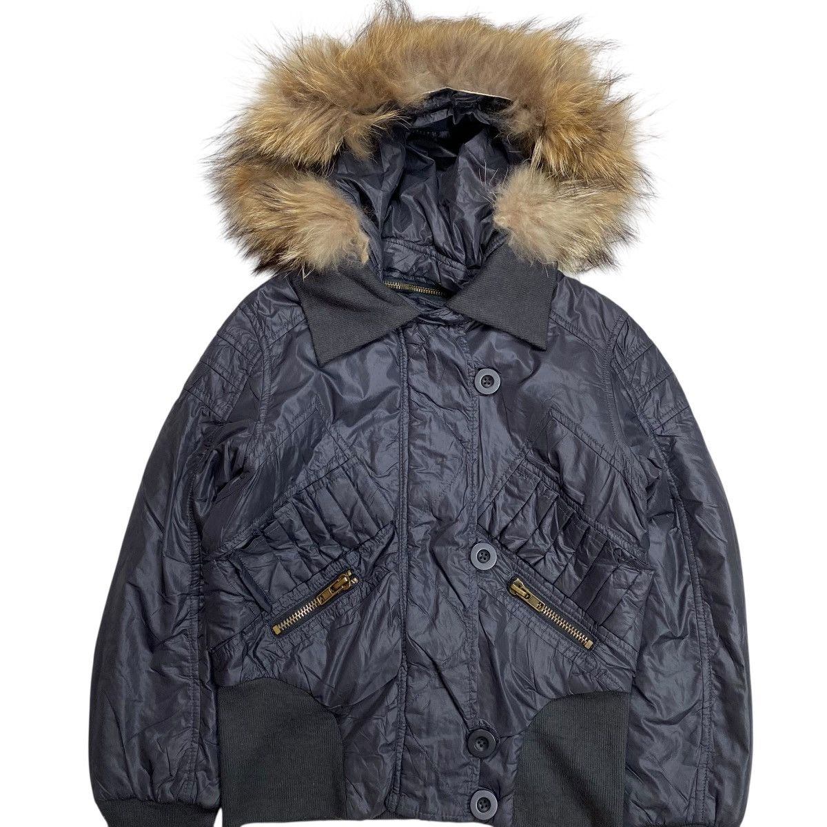 Le Grande Bleu (L.G.B.) Moussy Puffer Fur Jacket Size US S / EU 44-46 / 1 - 2 Thumbnail