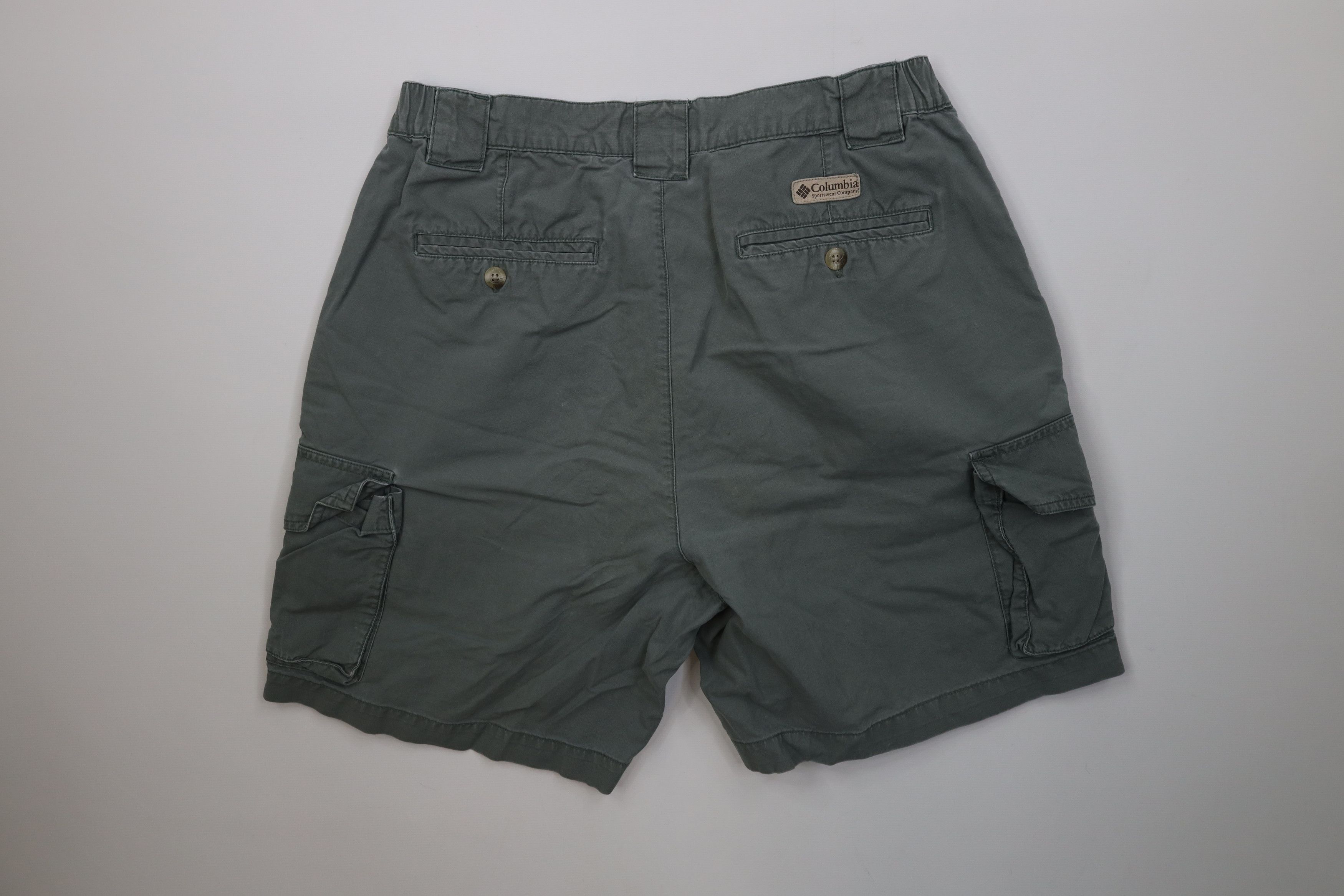 Columbia Vintage 90s Columbia Above Knee Cargo Shorts Green Cotton Size US 32 / EU 48 - 10 Thumbnail