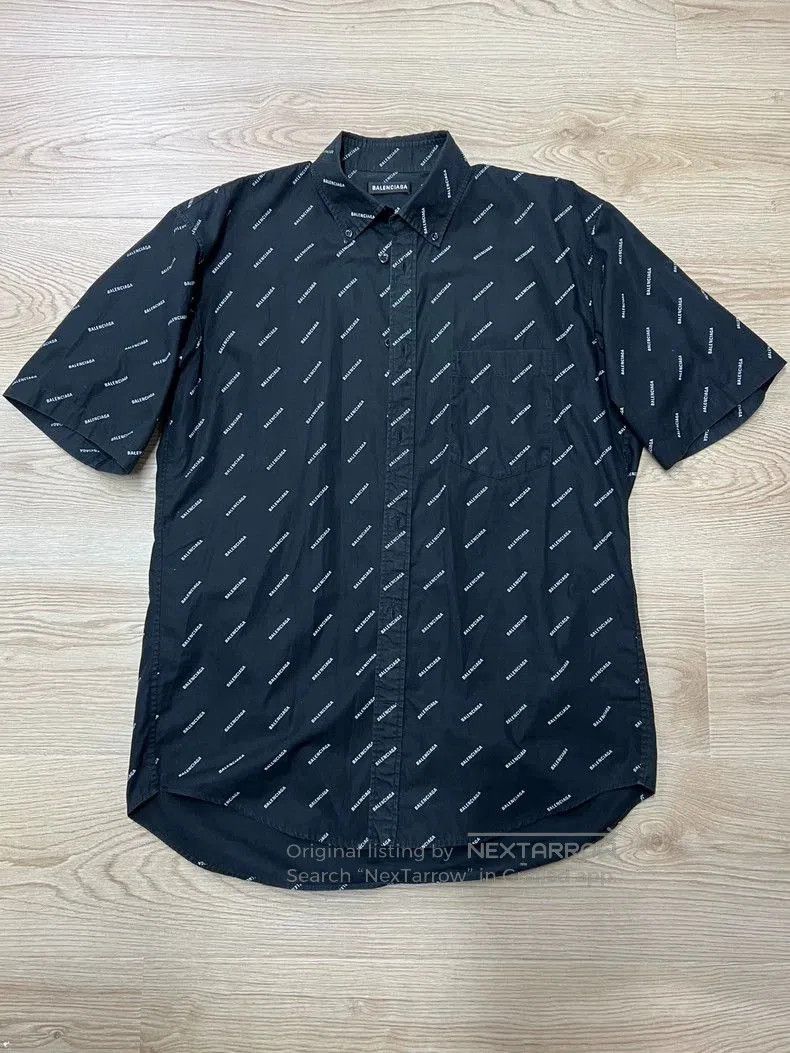 Balenciaga Balenciaga Logo Print Short Sleeve Shirt. Size US XS / EU 42 / 0 - 1 Thumbnail