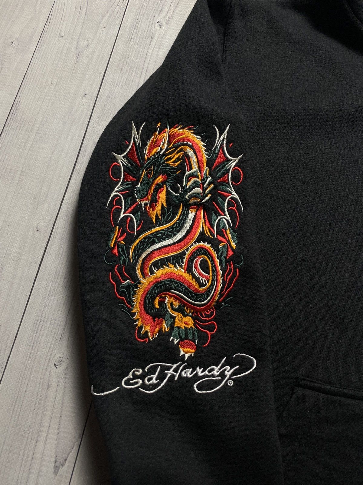 Ed Hardy Vintage Ed Hardy hoodie logo rare custom size M,L Size US M / EU 48-50 / 2 - 4 Thumbnail