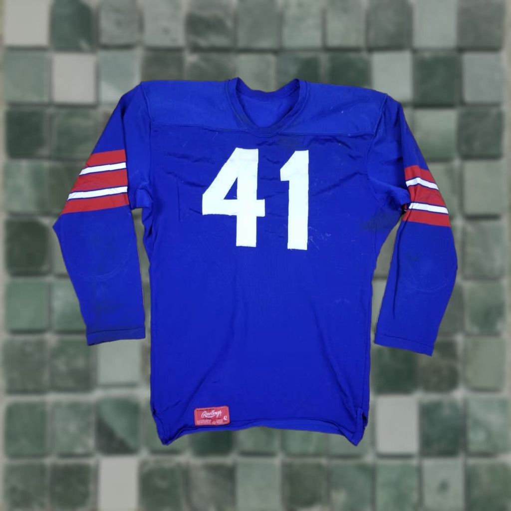 Vintage VINTAGE Rawlings Shirt Mens 60's DURENE Rayon Football Jersey SZ 42 Blue Size US XL / EU 56 / 4 - 1 Thumbnail