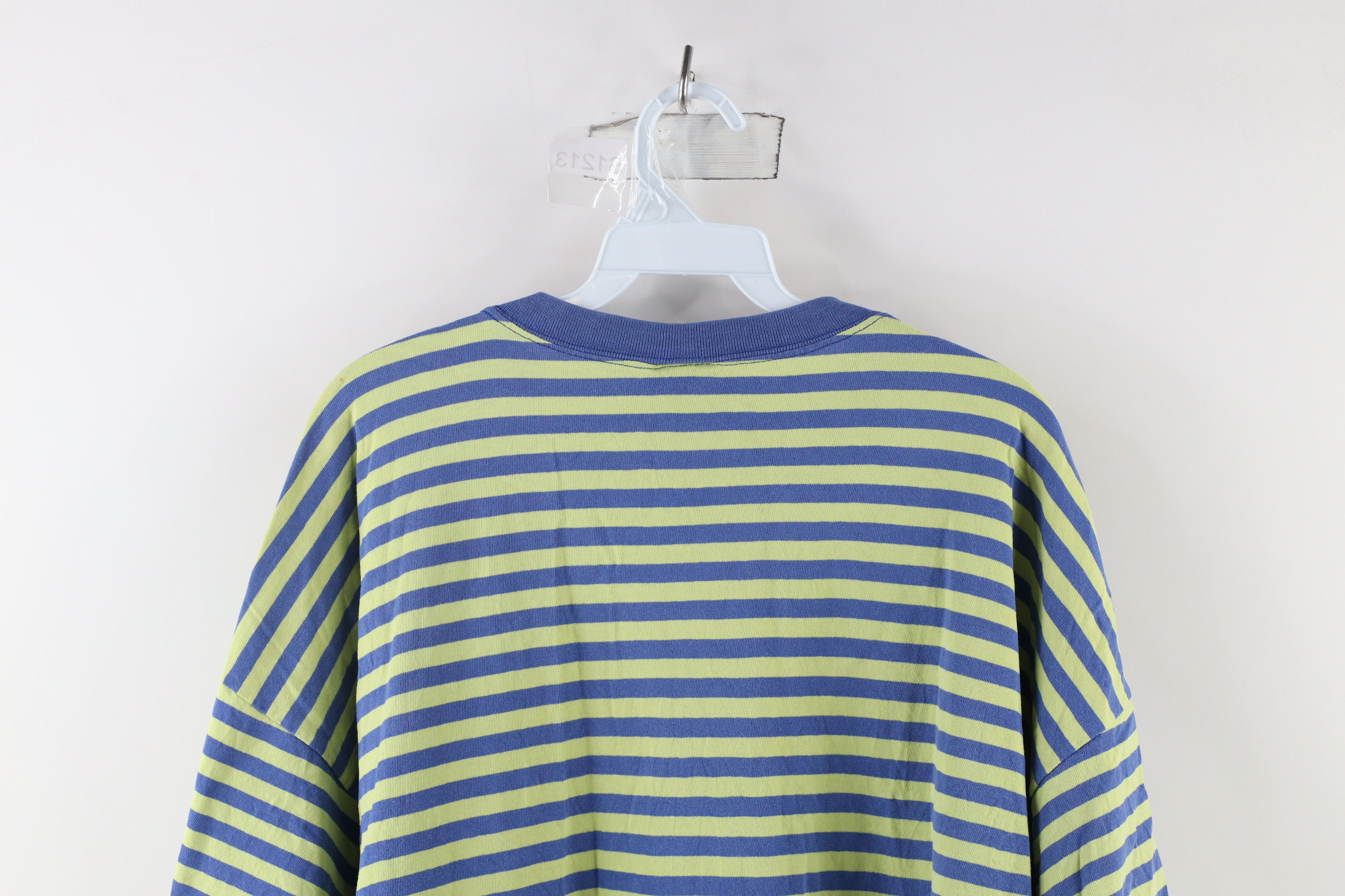 Adidas × Vintage Vintage 90s Adidas Out Striped Short Sleeve T-Shirt USA Size US L / EU 52-54 / 3 - 10 Thumbnail