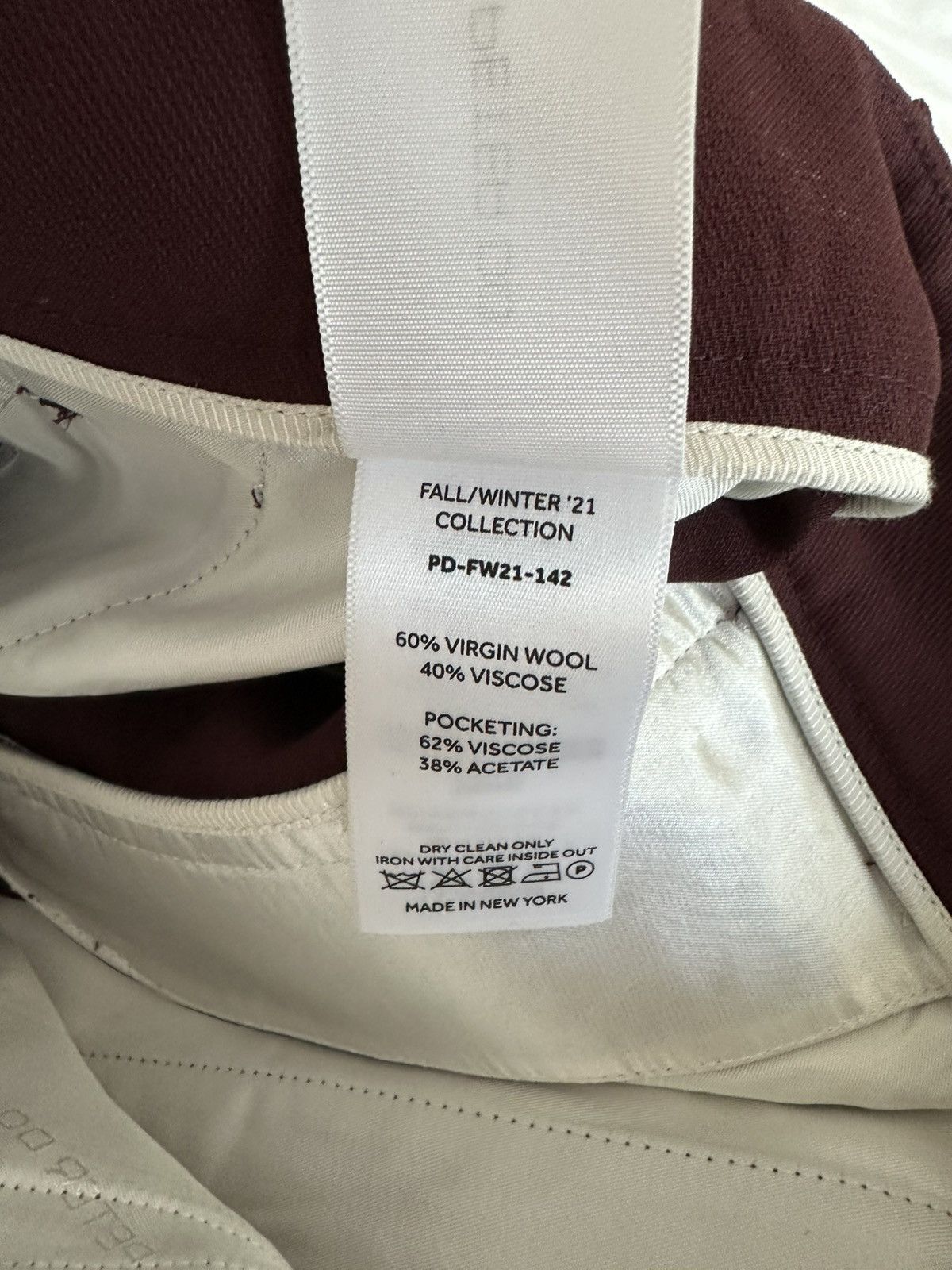 Peter Do Peter Do Pleated Burgundy Trousers Size 25" / US 0 / IT 36 - 5 Thumbnail