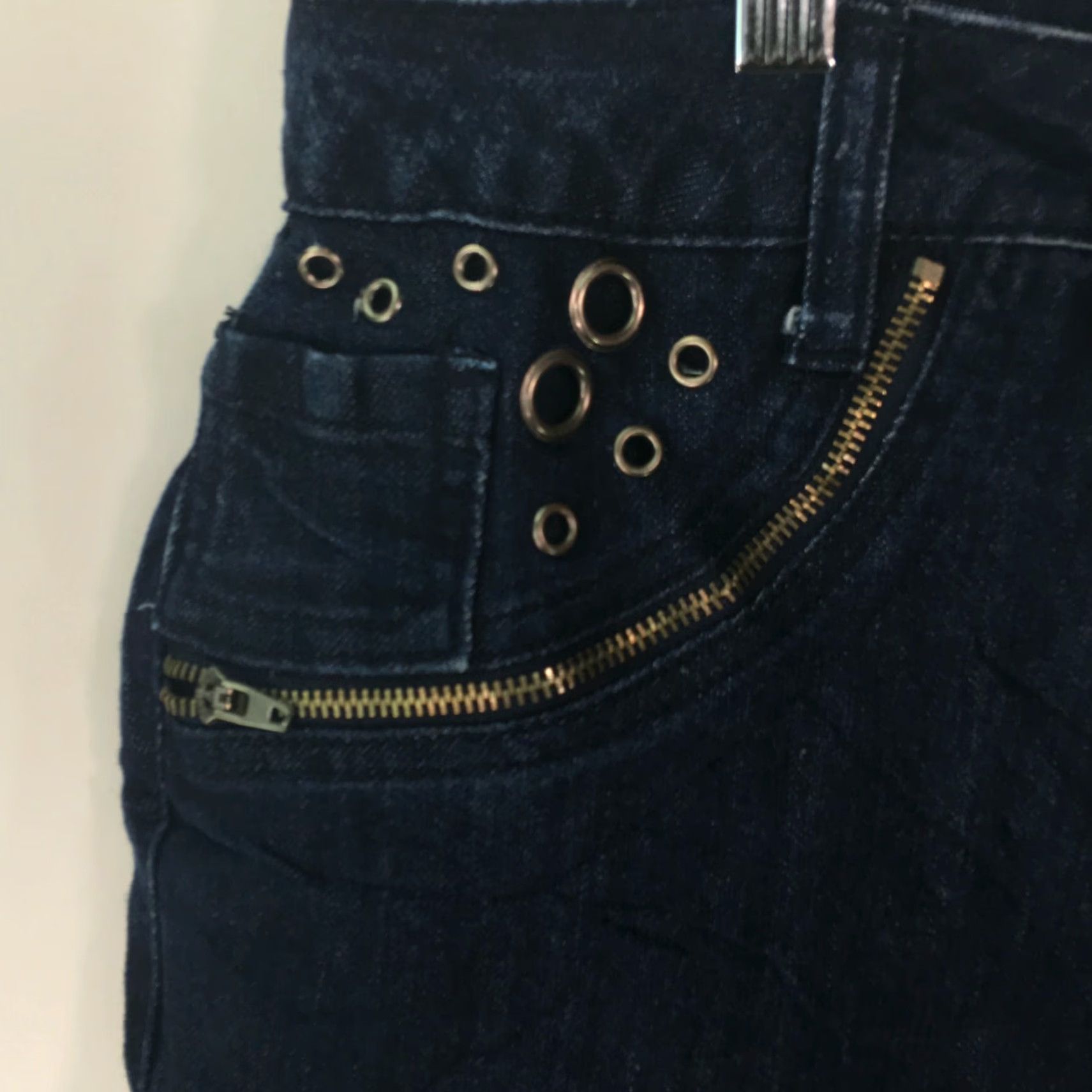 Vintage Ashley Stewart Jeans Womens 14W Blue Denim Studded Pockets Low Rise Casual 5-Pocket Modern Size 36" / US 14 / IT 50 - 6 Thumbnail