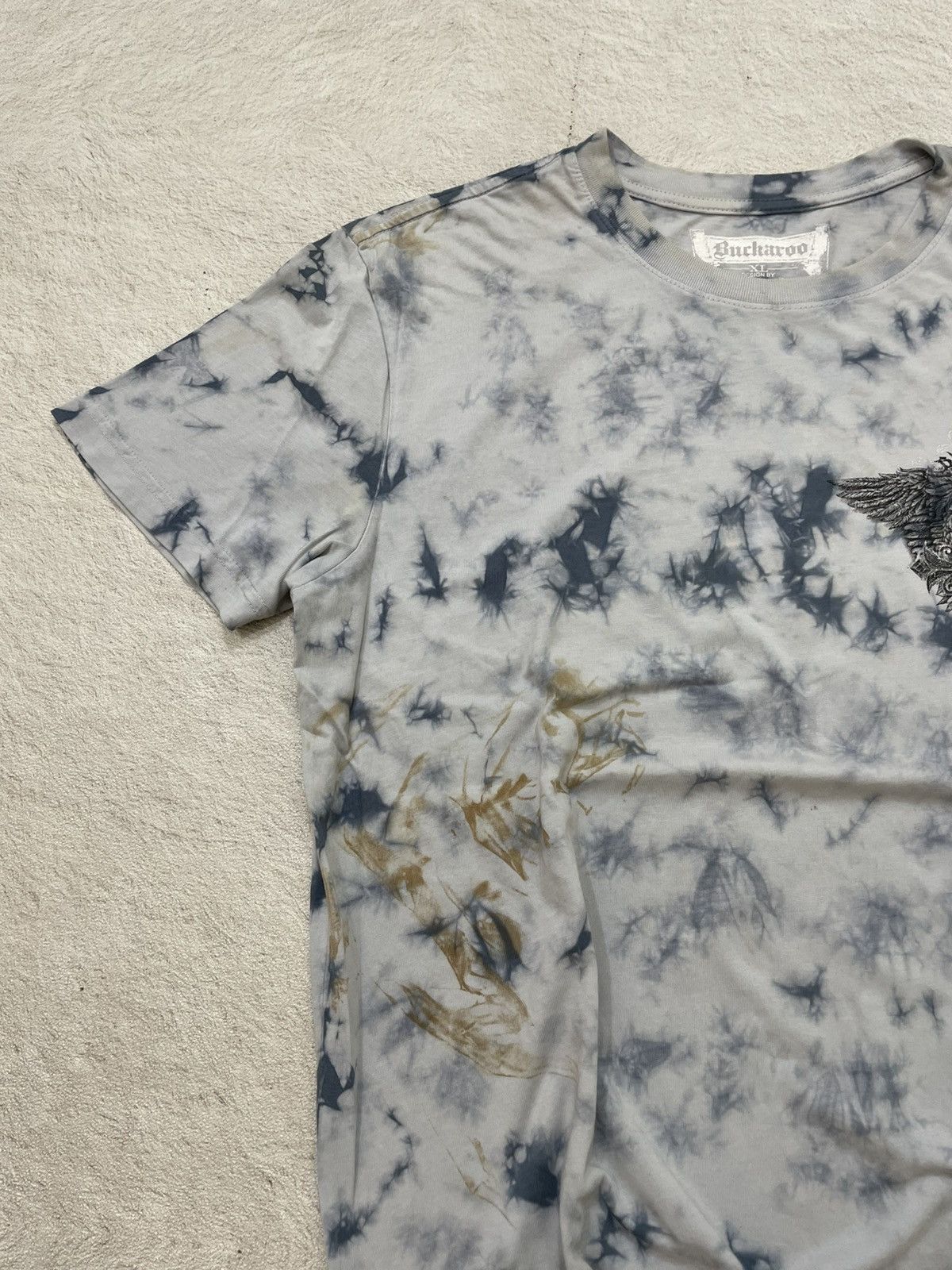 Le Grande Bleu (L.G.B.) 2000s Afliction Angel Wings Cross Tyd Die Shirt Poem Y2K LGB Size US L / EU 52-54 / 3 - 3 Thumbnail