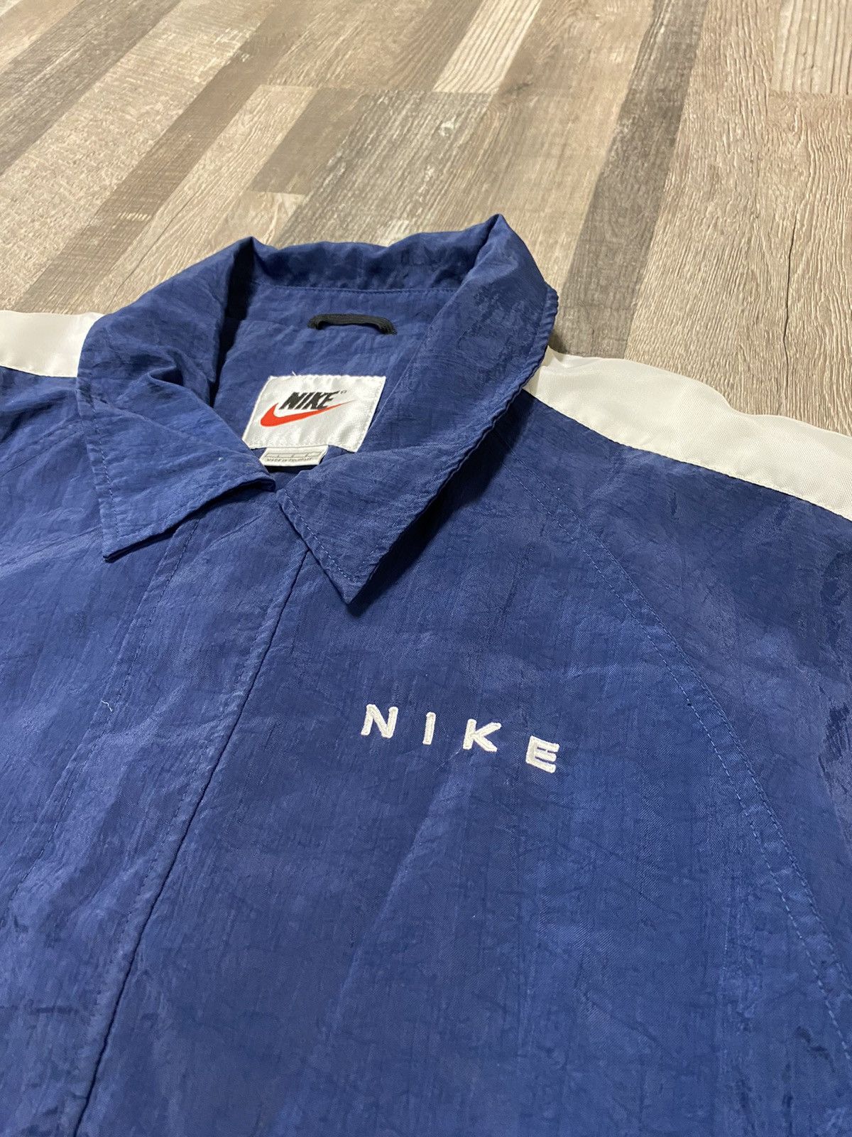Nike × Vintage 90’s Vintage Nike Windbreaker Zip Up Jacket Size US XL / EU 56 / 4 - 2 Thumbnail