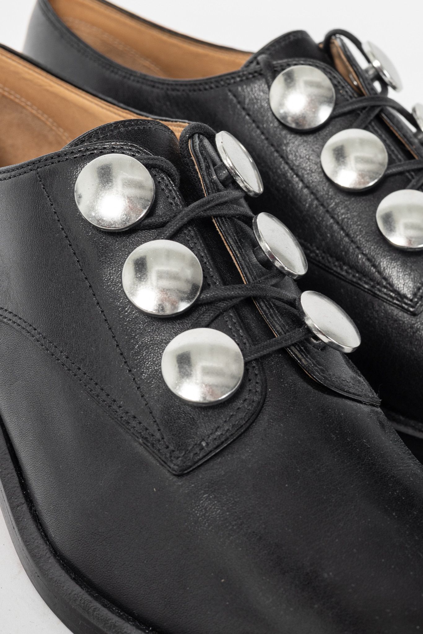 Alexander Wang Alexander Wang Matilda Black Leather Button Derbies Size US 6.5 / IT 36.5 - 7 Thumbnail