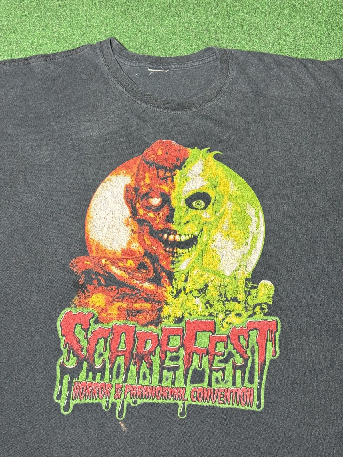 Vintage Vtg 90s Scarefest Horror Convention INSANE Zombie T Shirt Size US L / EU 52-54 / 3 - 2 Thumbnail
