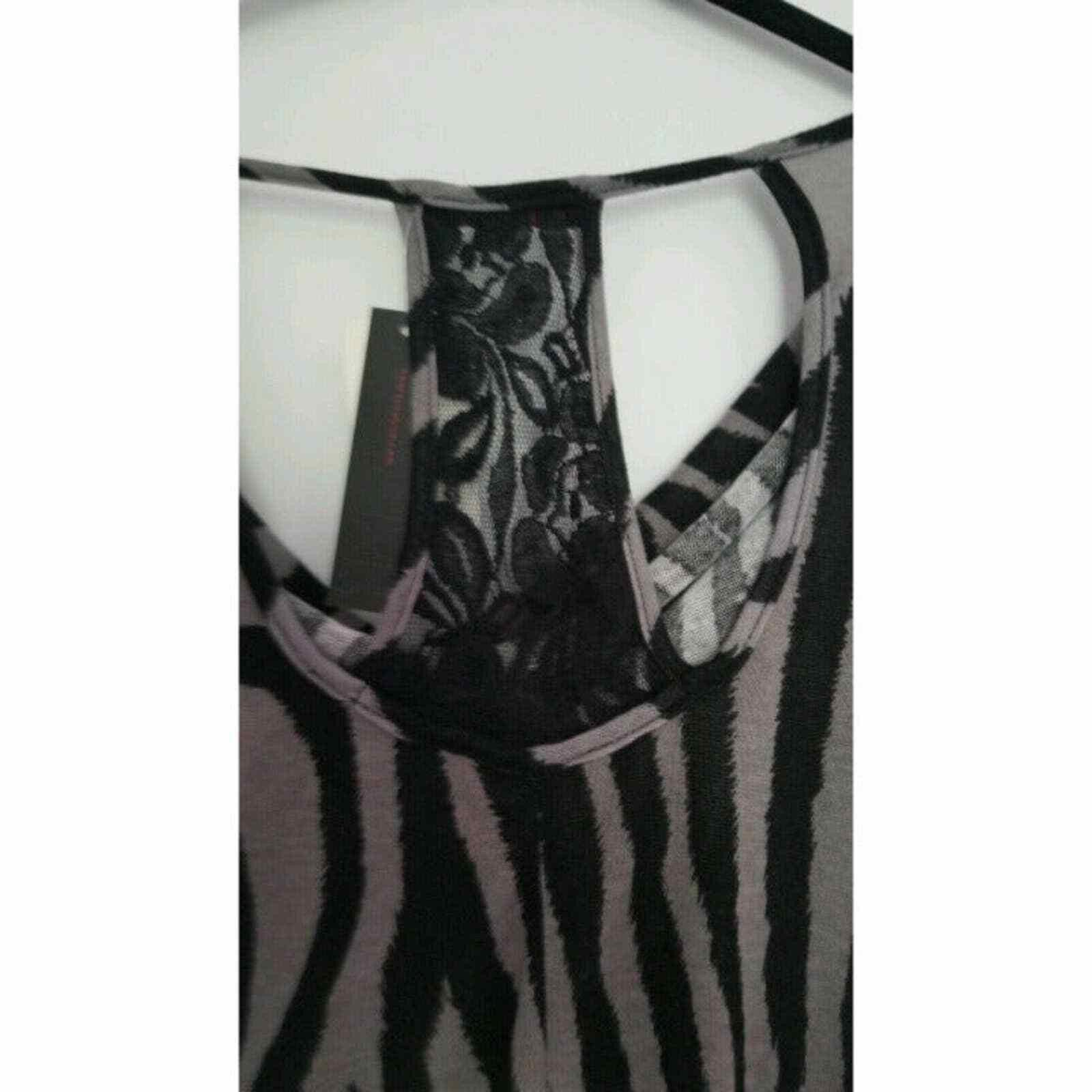 Other Heart Soul Women's Zebra Print Blouse Top - XS Extra Small Size XS / US 0-2 / IT 36-38 - 4 Thumbnail